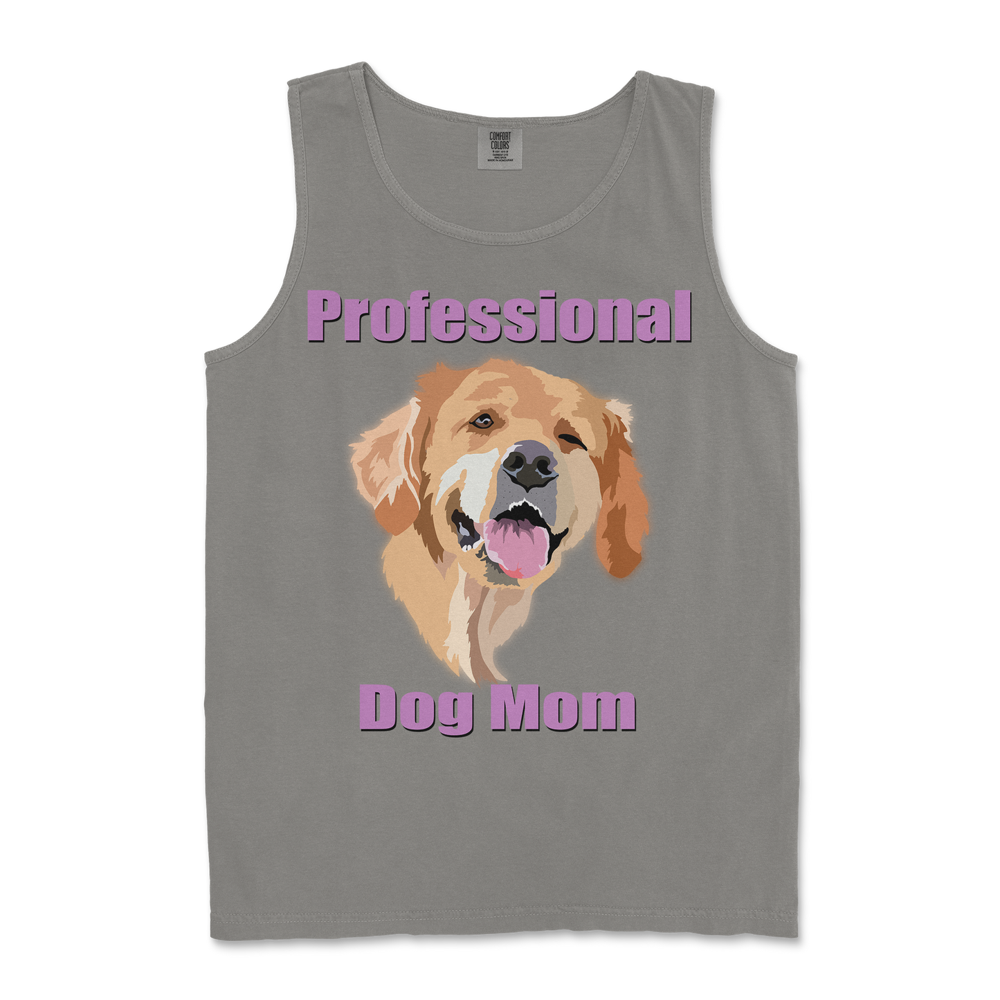 Comfort Colors Tank Top Dog Mom in Grey
