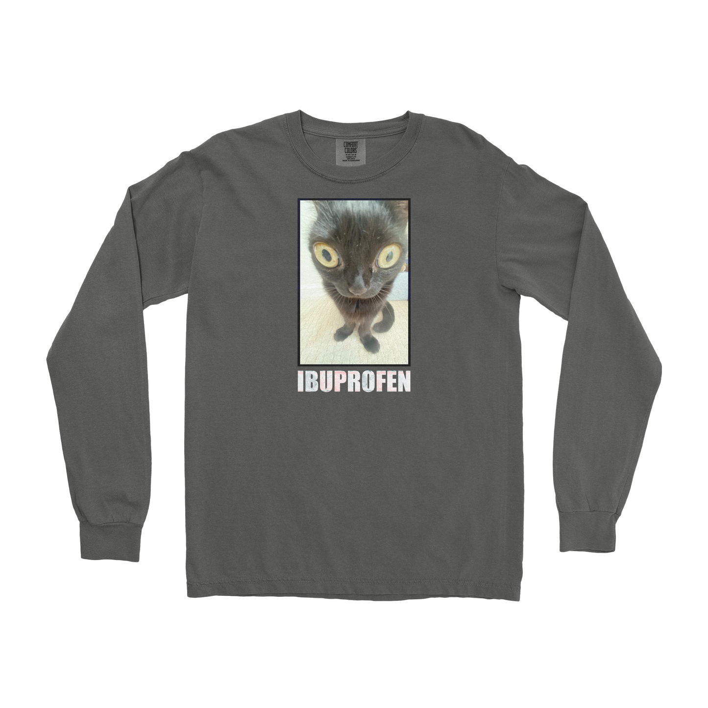 Comfort Colors Long Sleeve Ibuprofen in Pepper