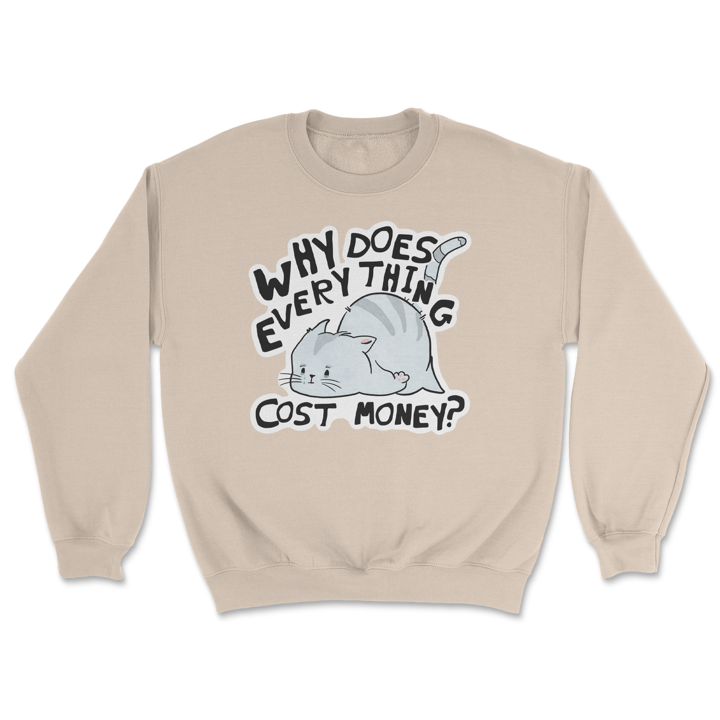 Heavy Blend Crew Neck Broke Cat in Sand