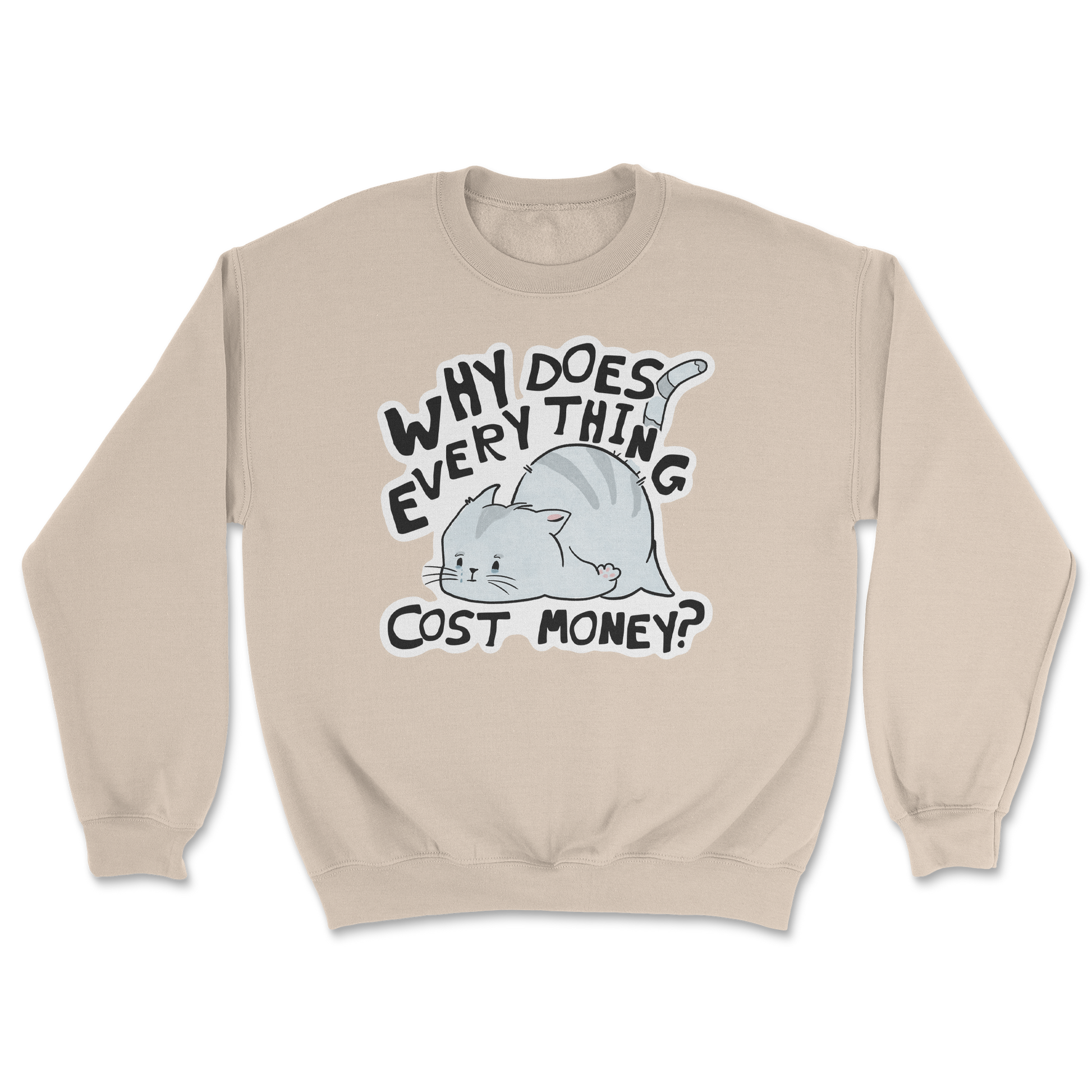 Heavy Blend Crew Neck Broke Cat in Sand