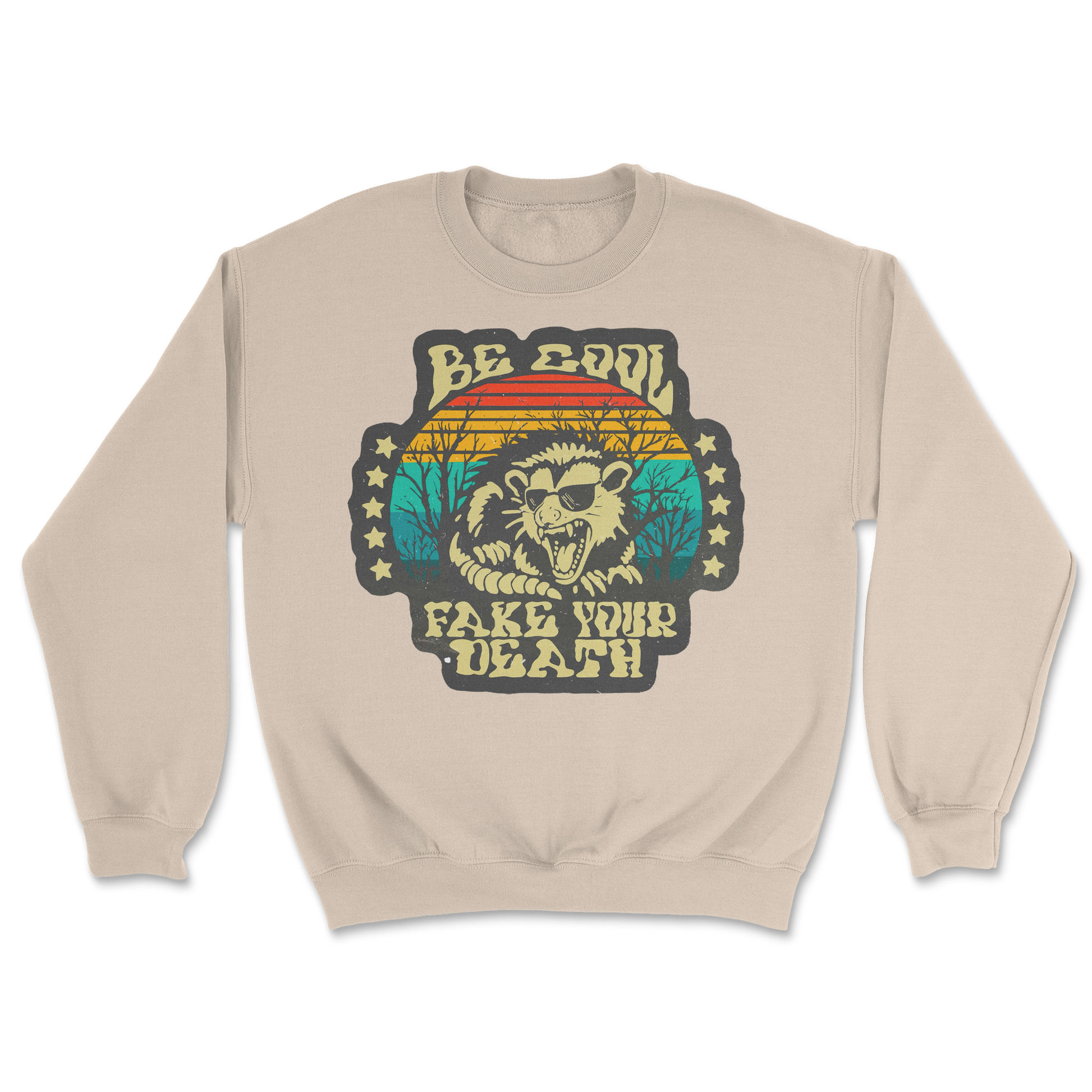 Heavy Blend Crew Neck Fake Your Death in Sand