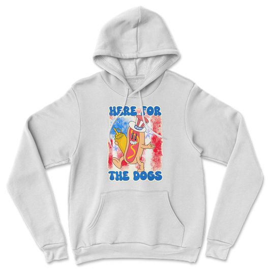 Heavy Blend Hoodie Hot Dog in White