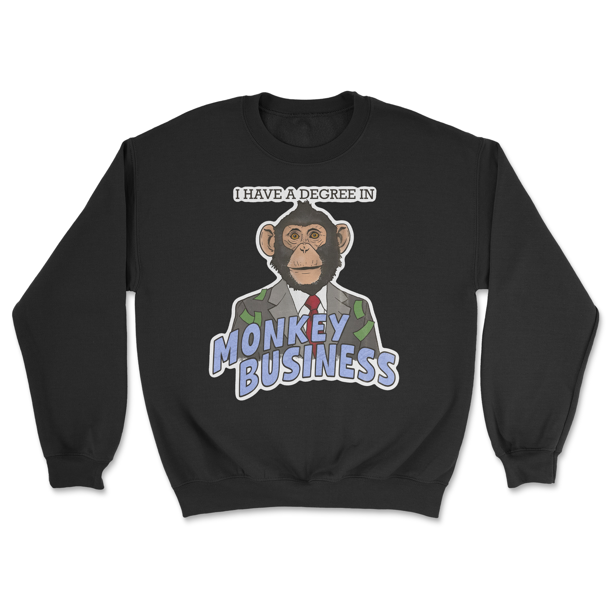 Heavy Blend Crew Neck Monkey Business in Black