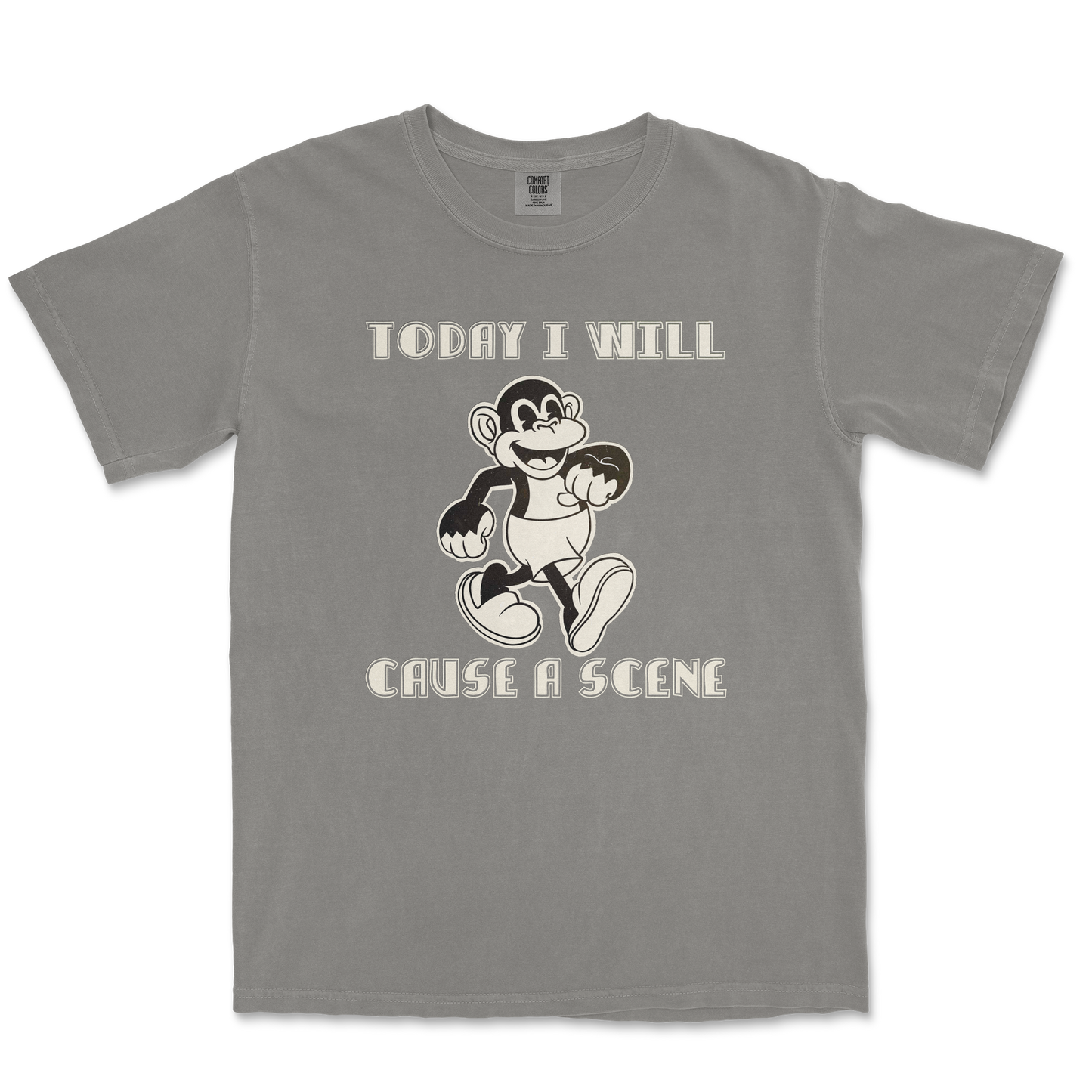 Comfort Colors T-Shirt Cause A Scene in Grey