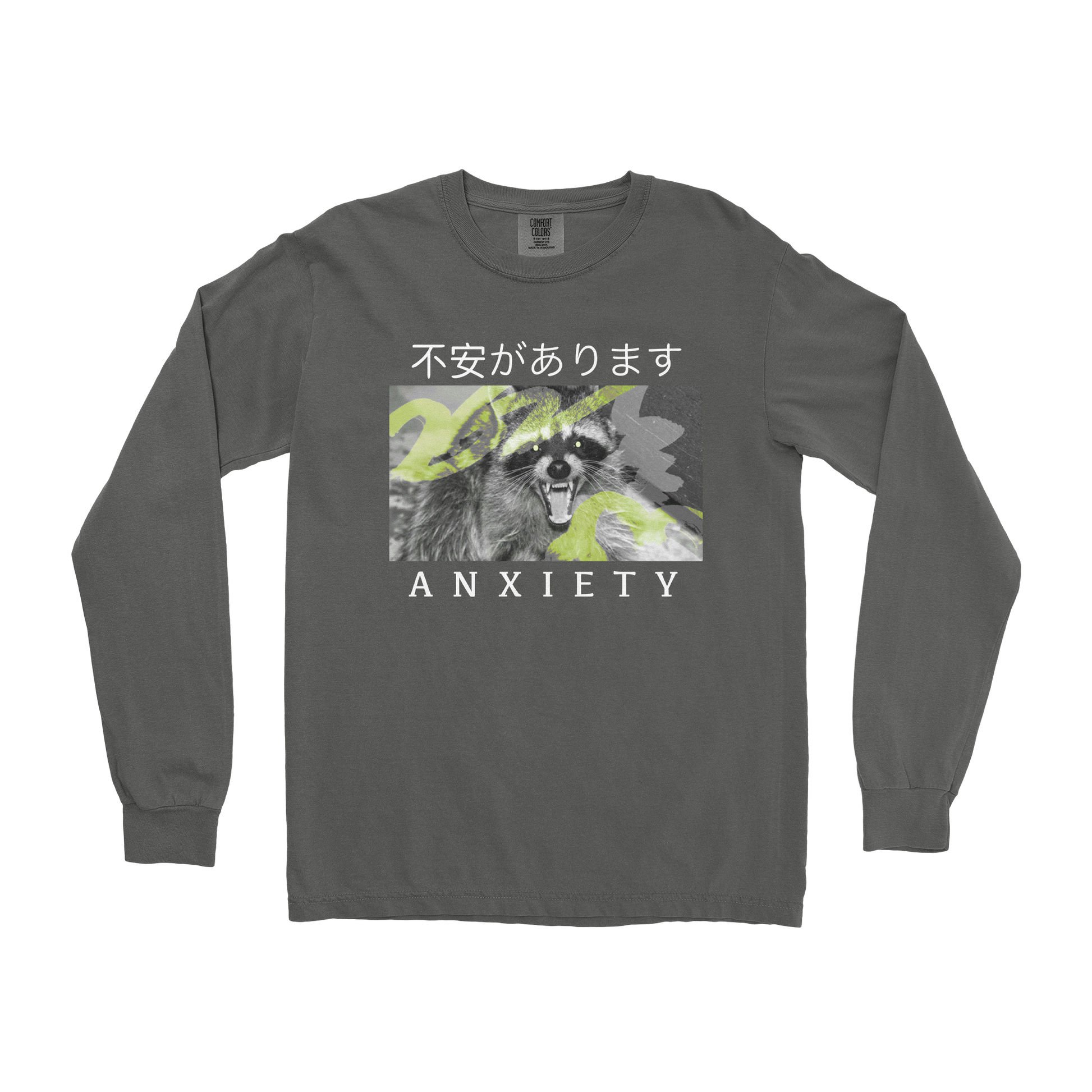 Comfort Colors Long Sleeve Anxiety in Pepper