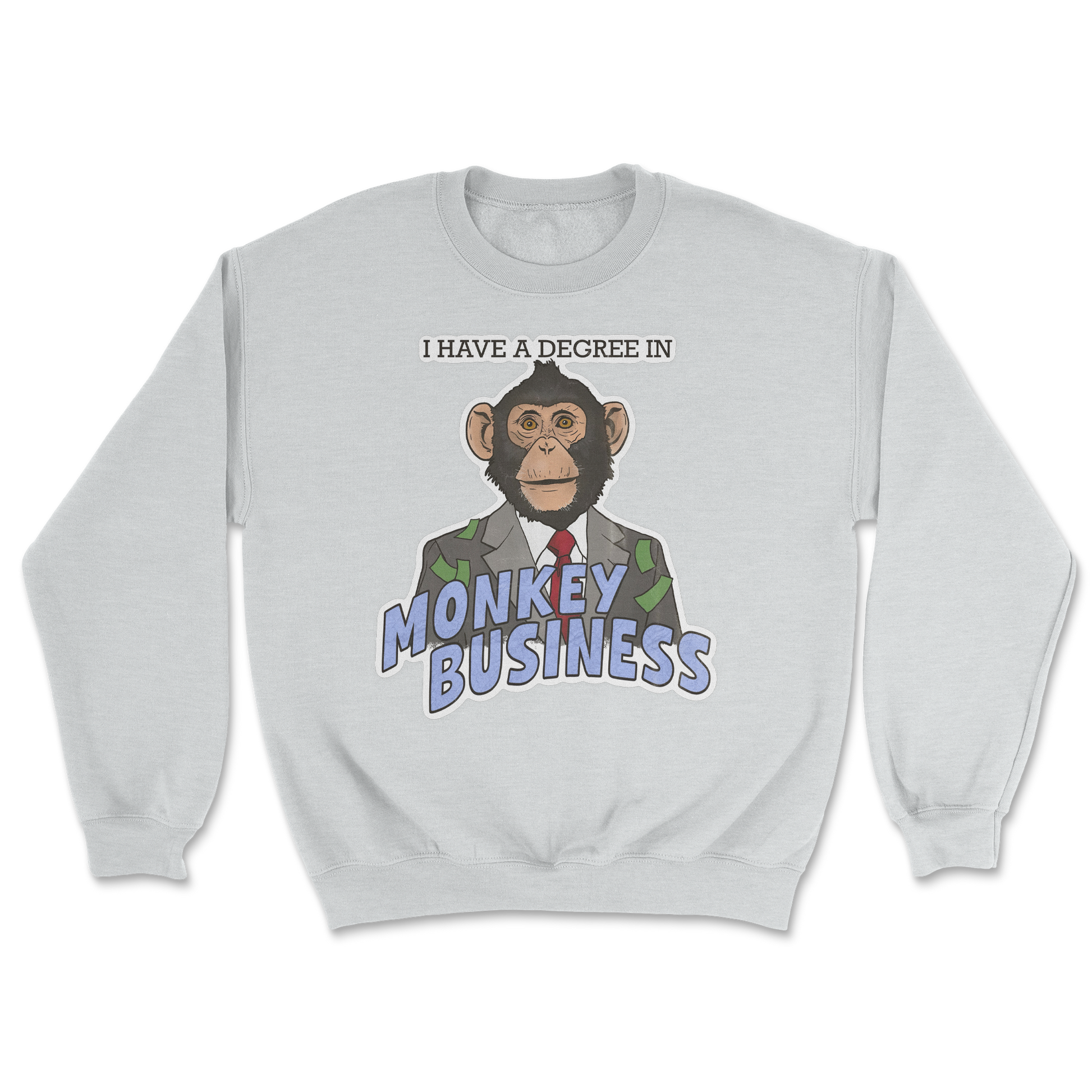 Heavy Blend Crew Neck Monkey Business in Sports Grey