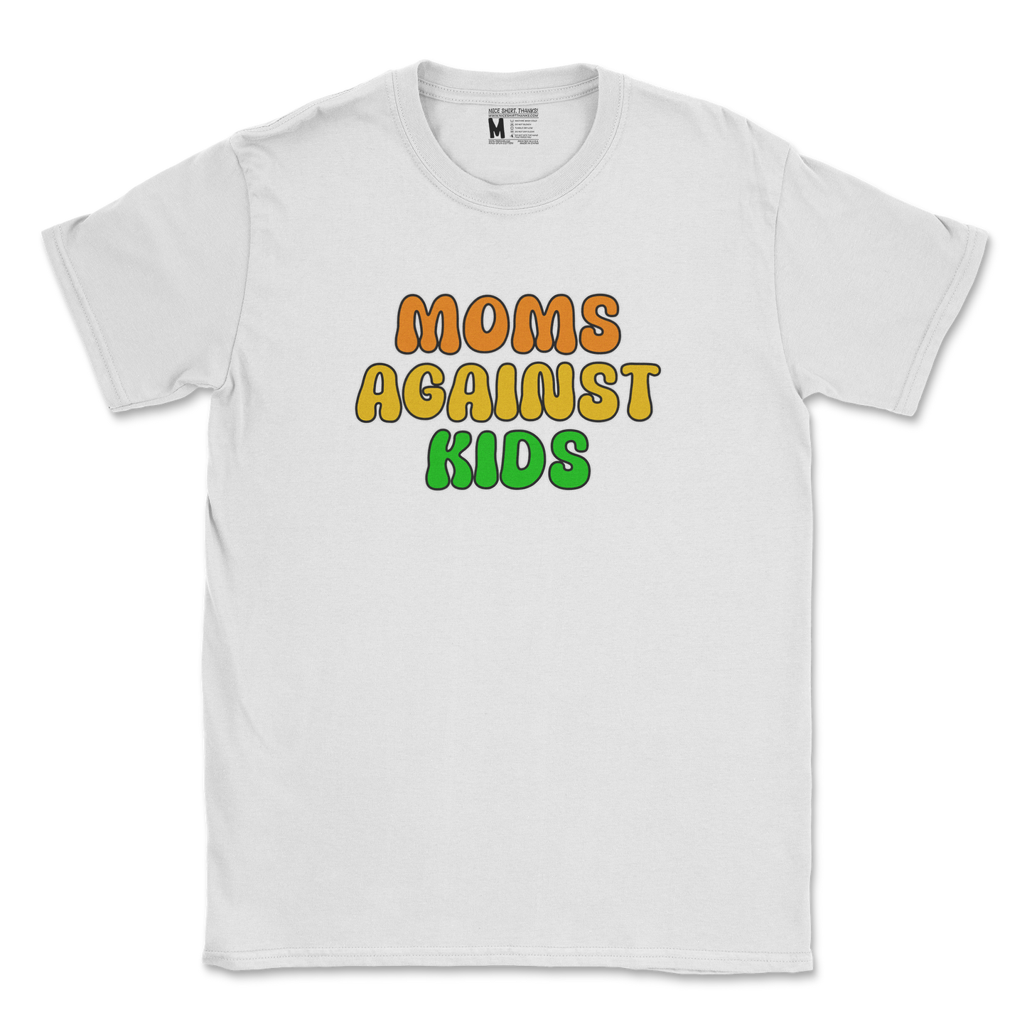 Gildan SoftStyle T-Shirt Moms Agianst Kids in White