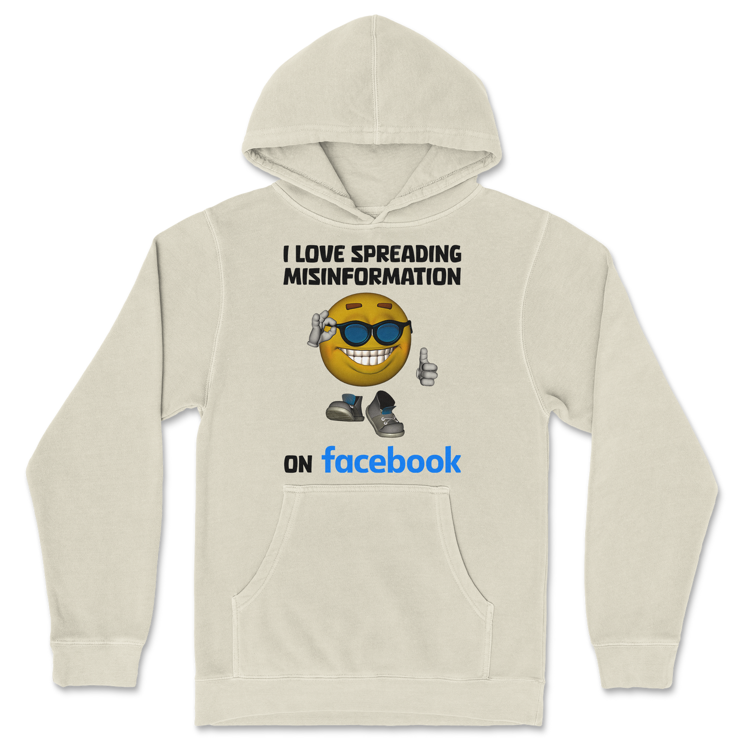 Independent Clothing Co. Hoodie Spreadin Misinformation in Ivory