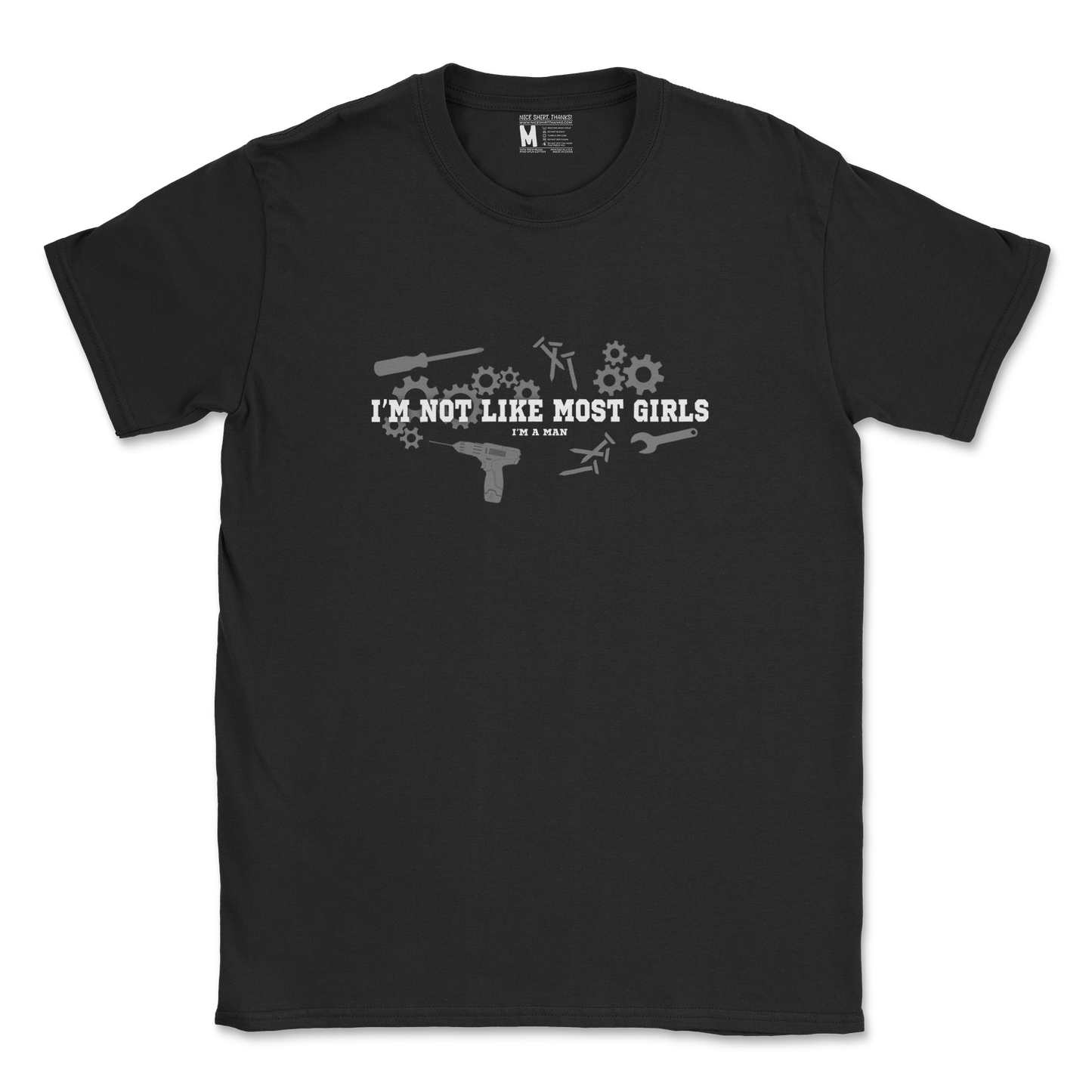 Gildan SoftStyle T-Shirt Not Like Most Girls in Black