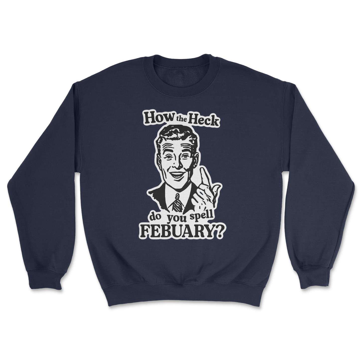 Heavy Blend Crew Neck February in Navy