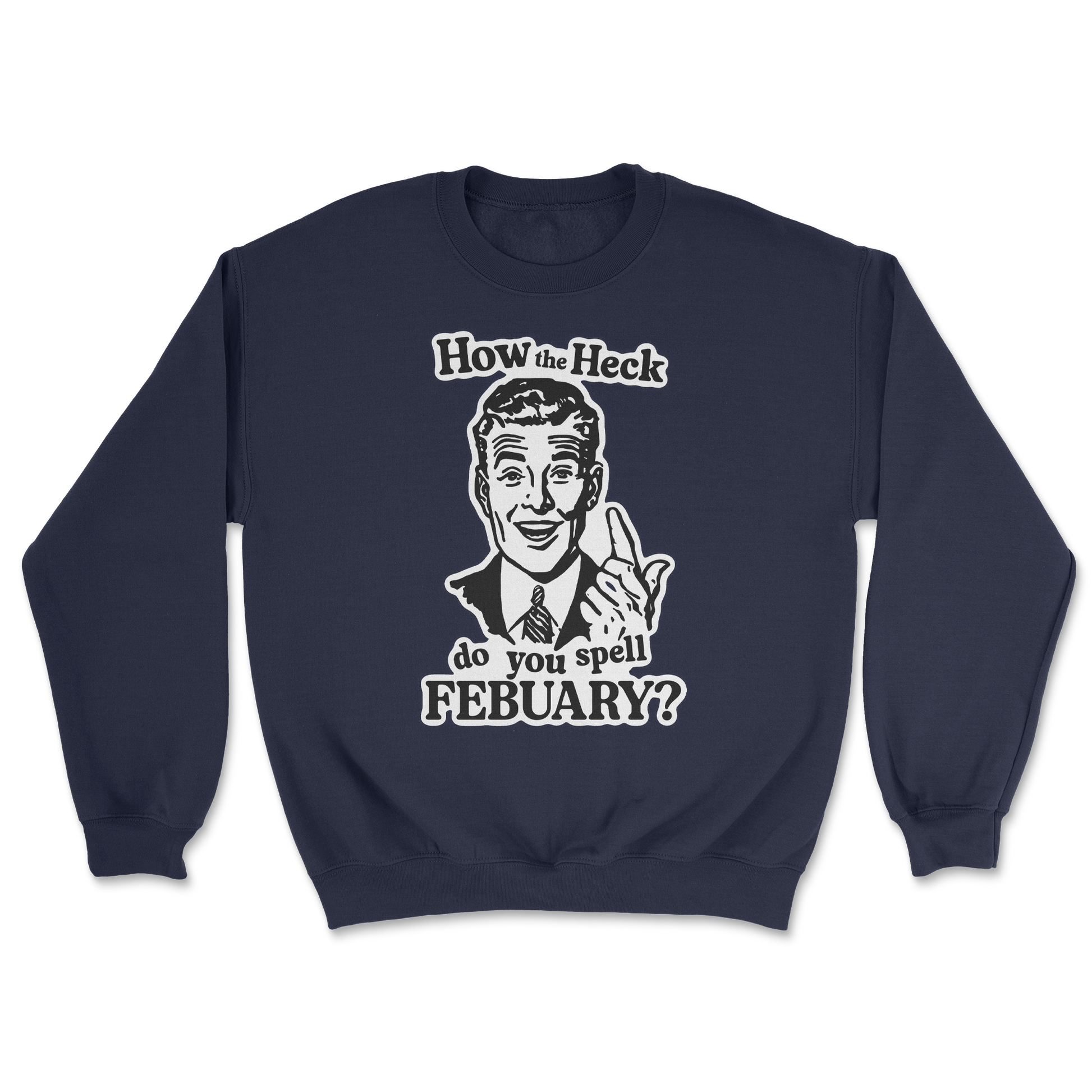 Heavy Blend Crew Neck February in Navy