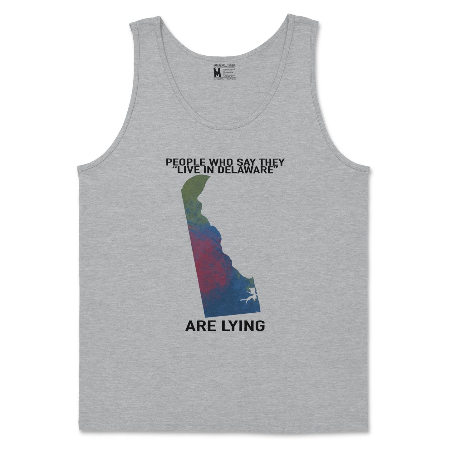 Gildan SoftStyle Tank Top Delaware Doesnt Exist in Sports Grey