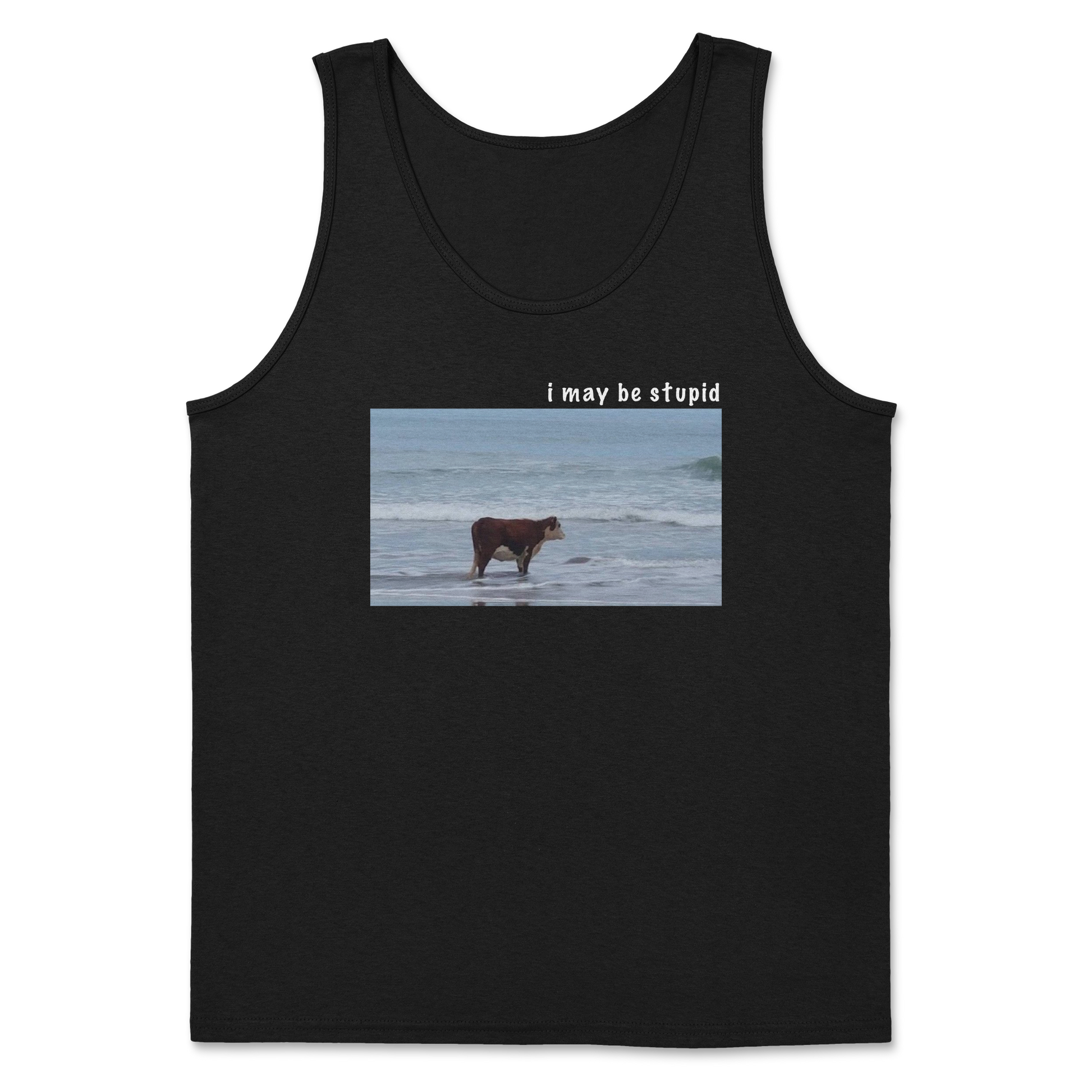 Heavy Blend Tank Top Stupid in Black