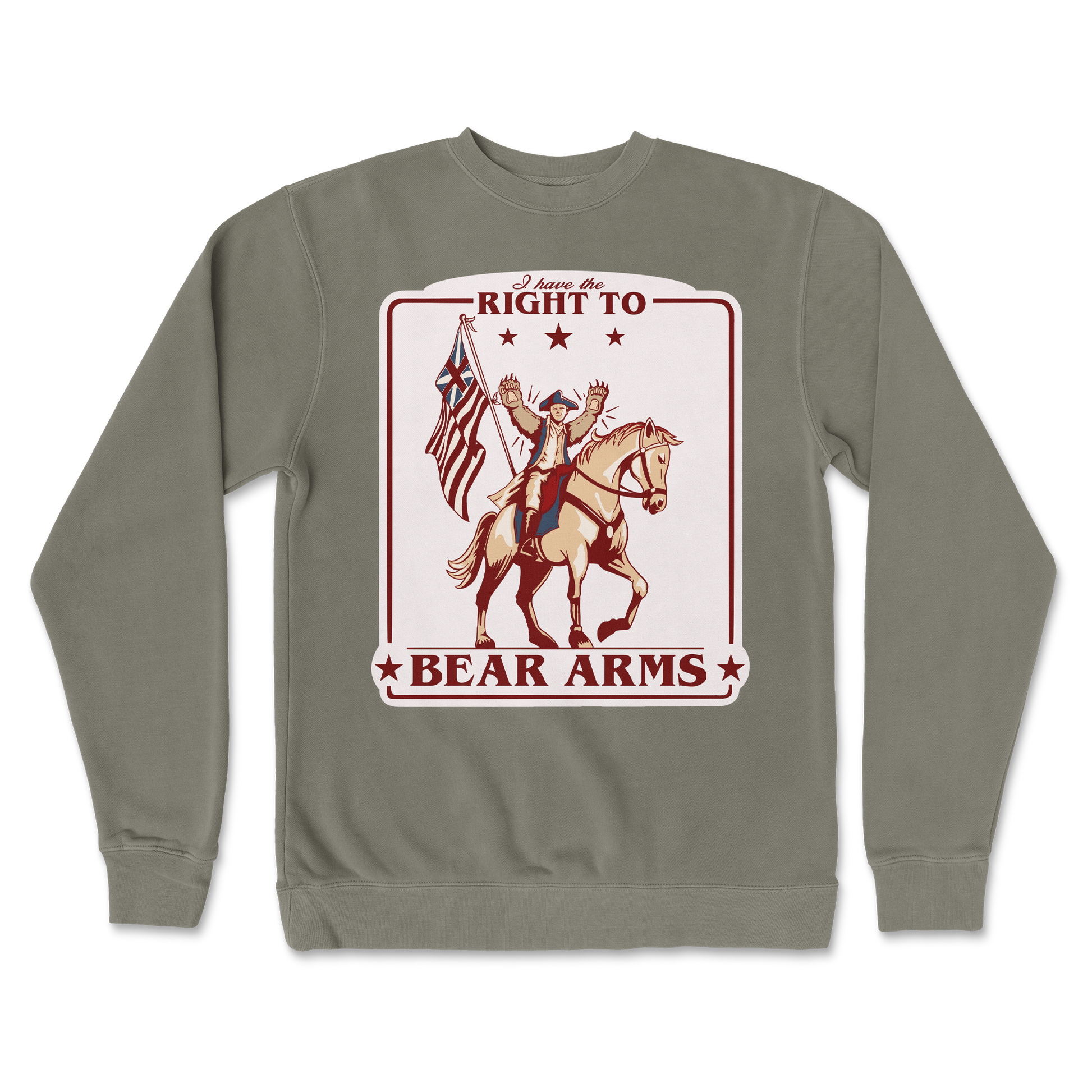Independent Clothing Co. Crew Neck Right to Bear Arms in Army