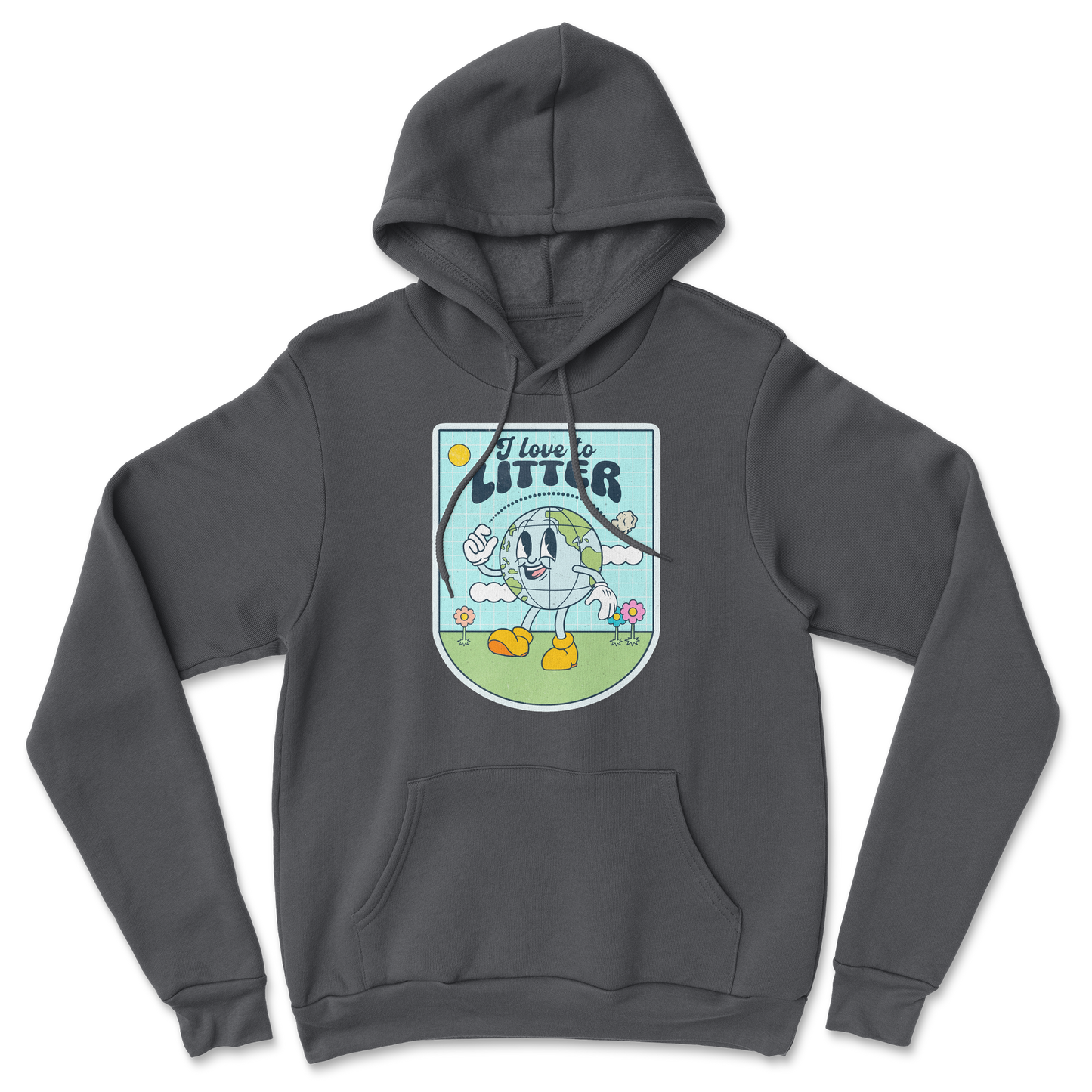 Heavy Blend Hoodie Earth Day in Black