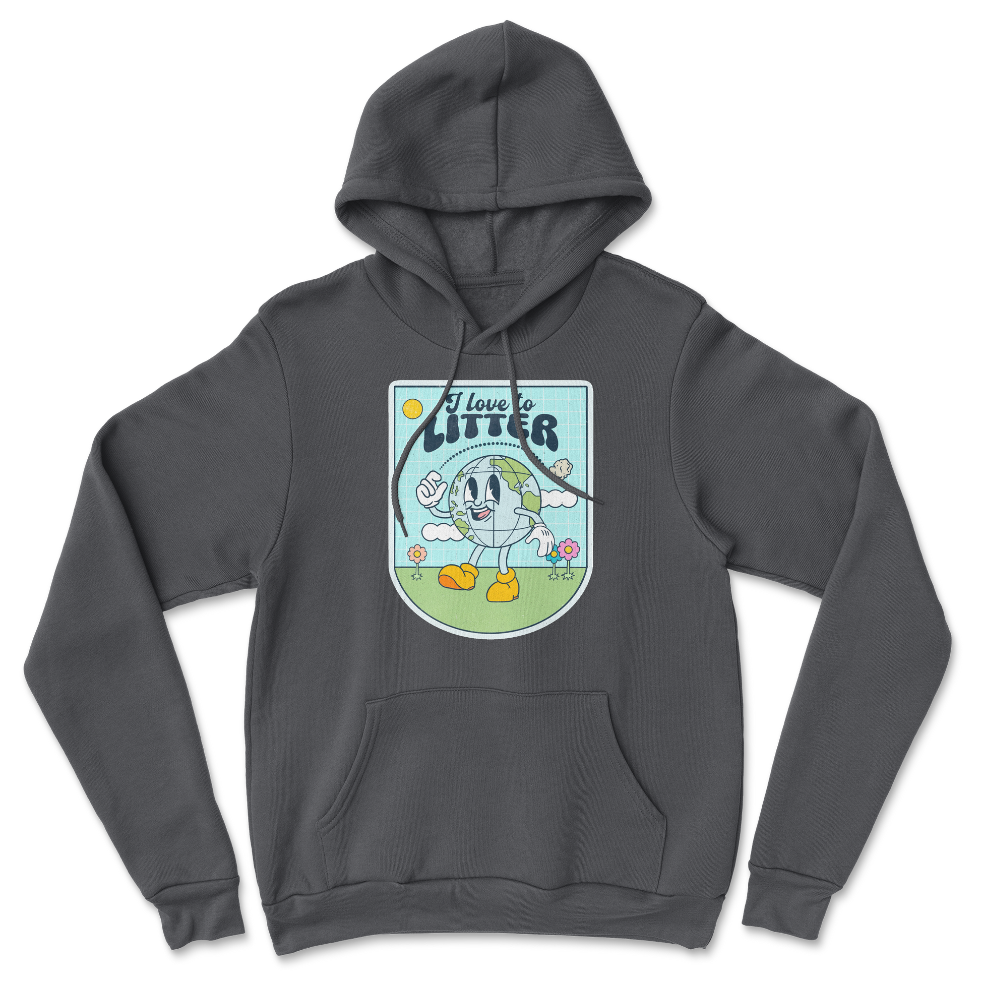 Heavy Blend Hoodie Earth Day in Black