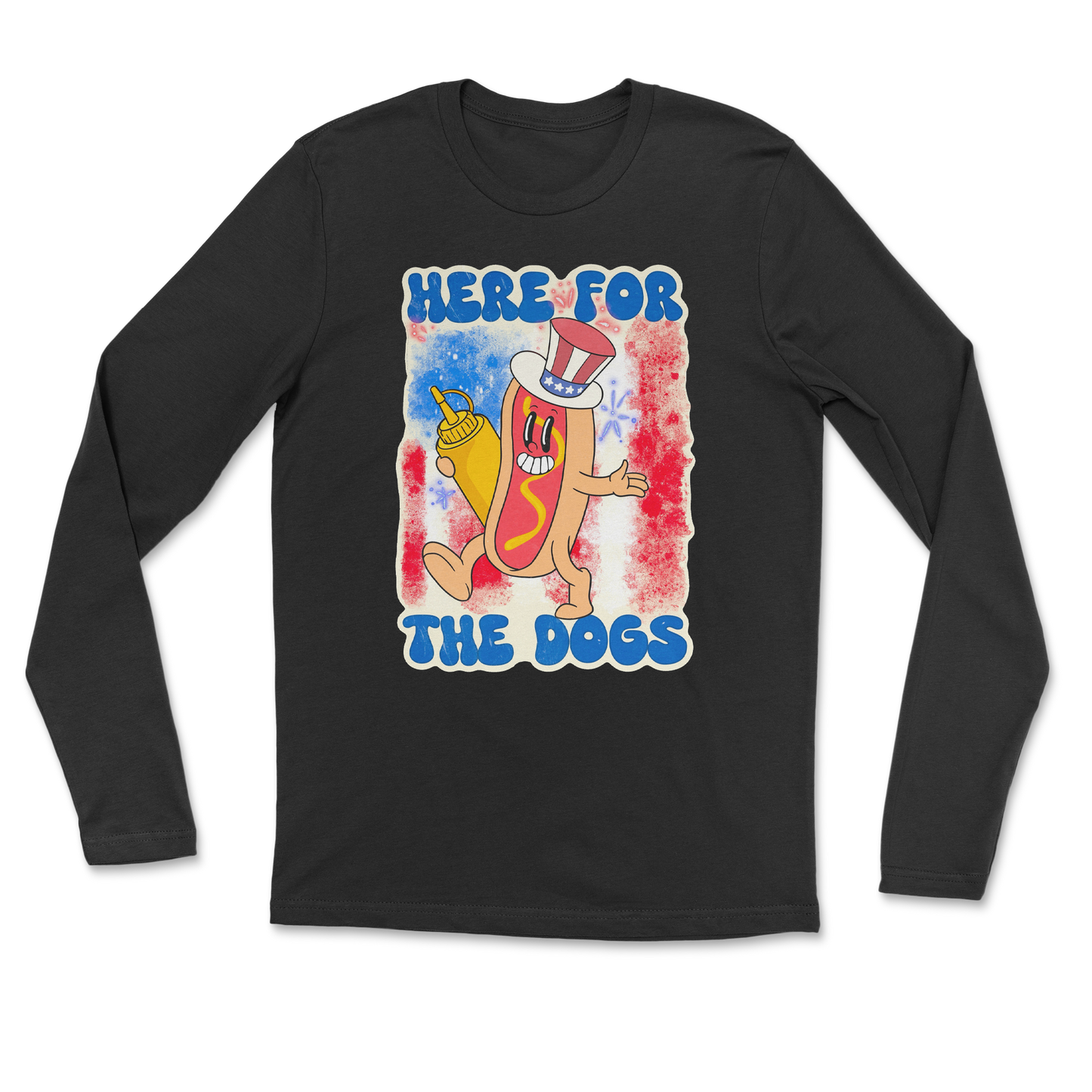 Heavy Blend Long Sleeve Hot Dog in Black