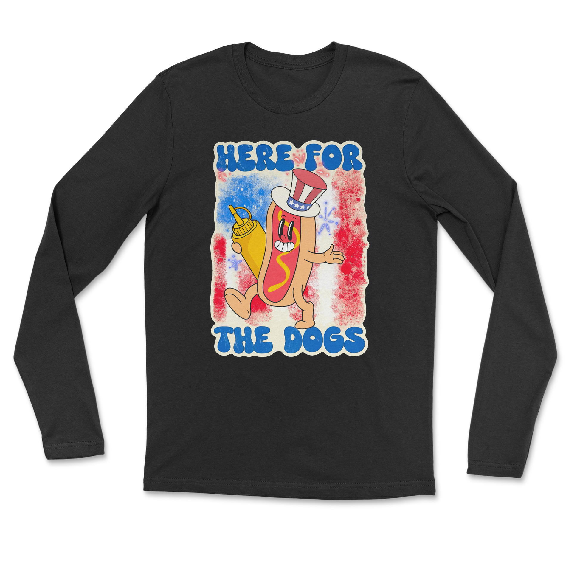 Heavy Blend Long Sleeve Hot Dog in Black