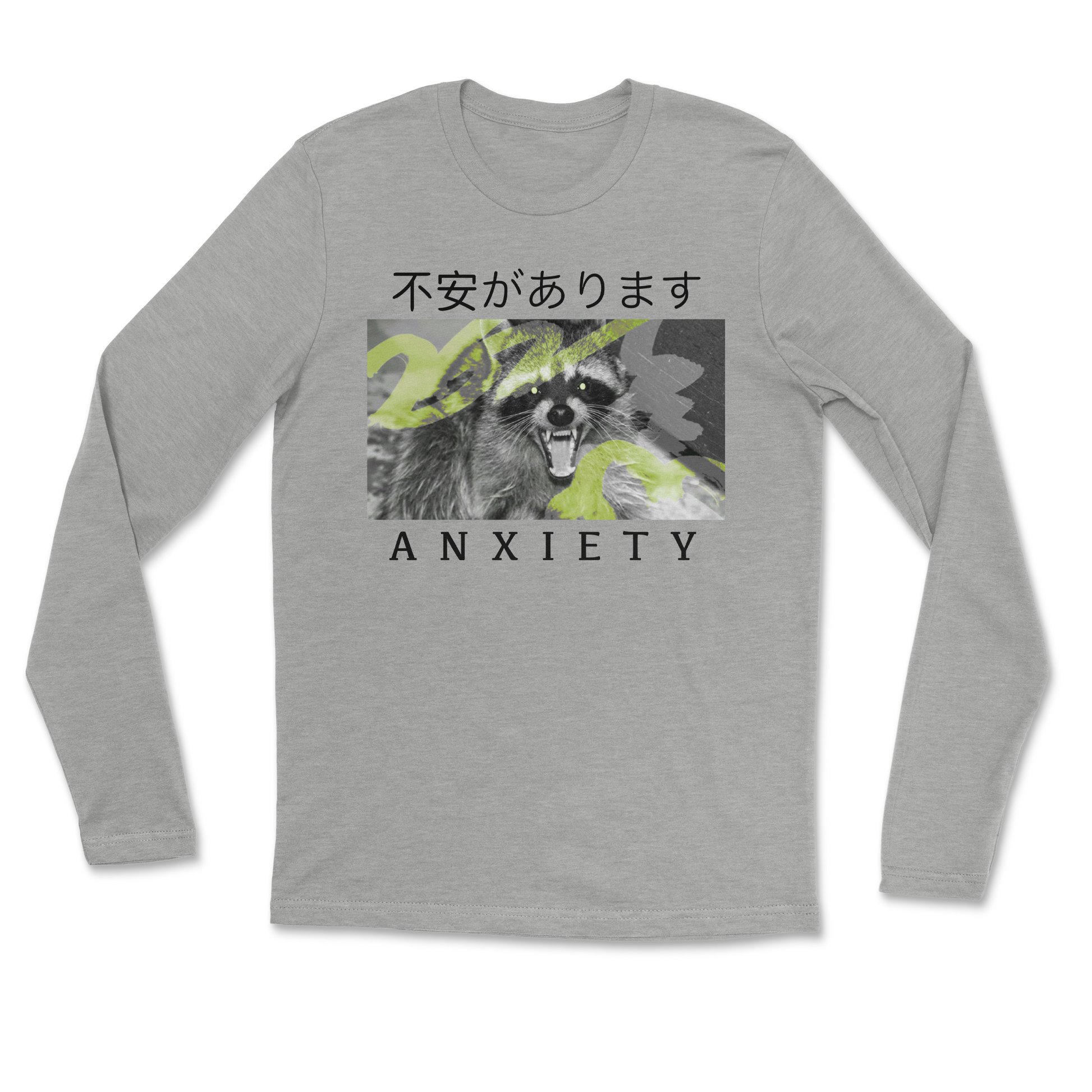 Heavy Blend Long Sleeve Anxiety in Grey Heather