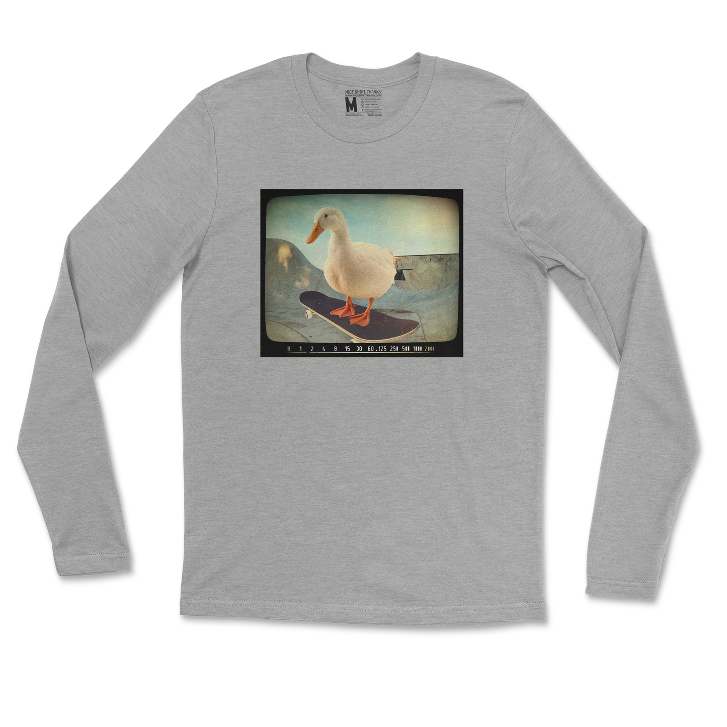 Gildan SoftStyle Long Sleeve Do A Flip in Sports Grey