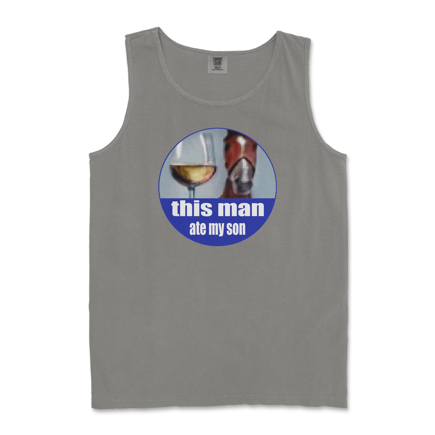 Comfort Colors Tank Top This Man Ate My Son in Grey