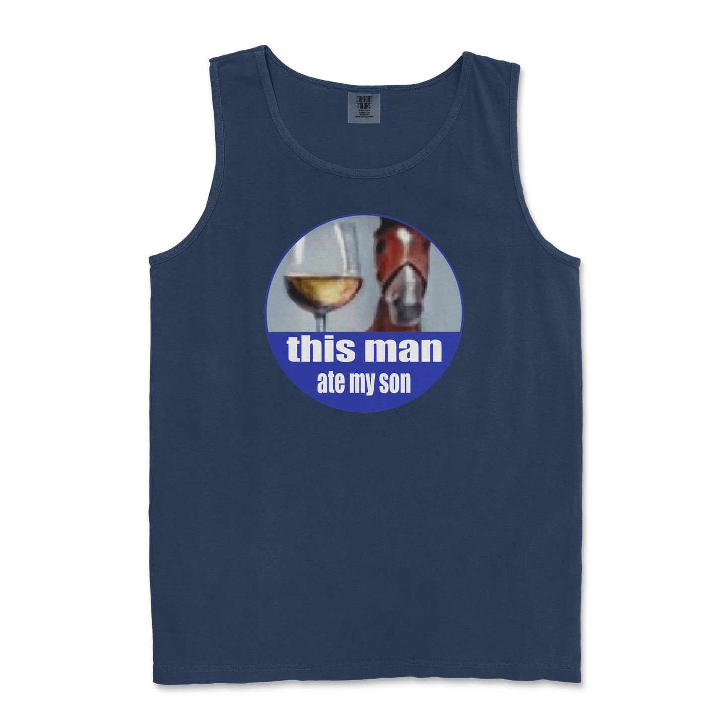Comfort Colors Tank Top This Man Ate My Son in True-Navy