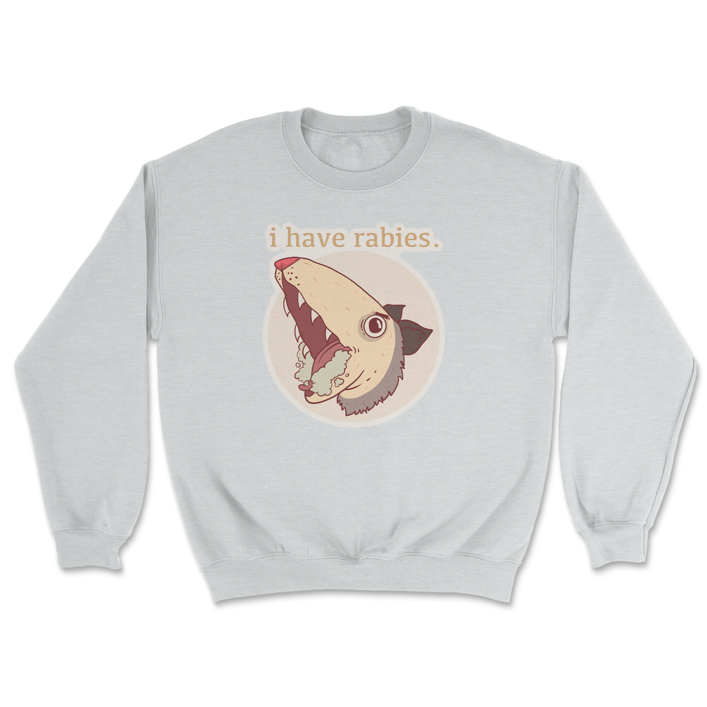 Heavy Blend Crew Neck I Have Rabies in Sports Grey
