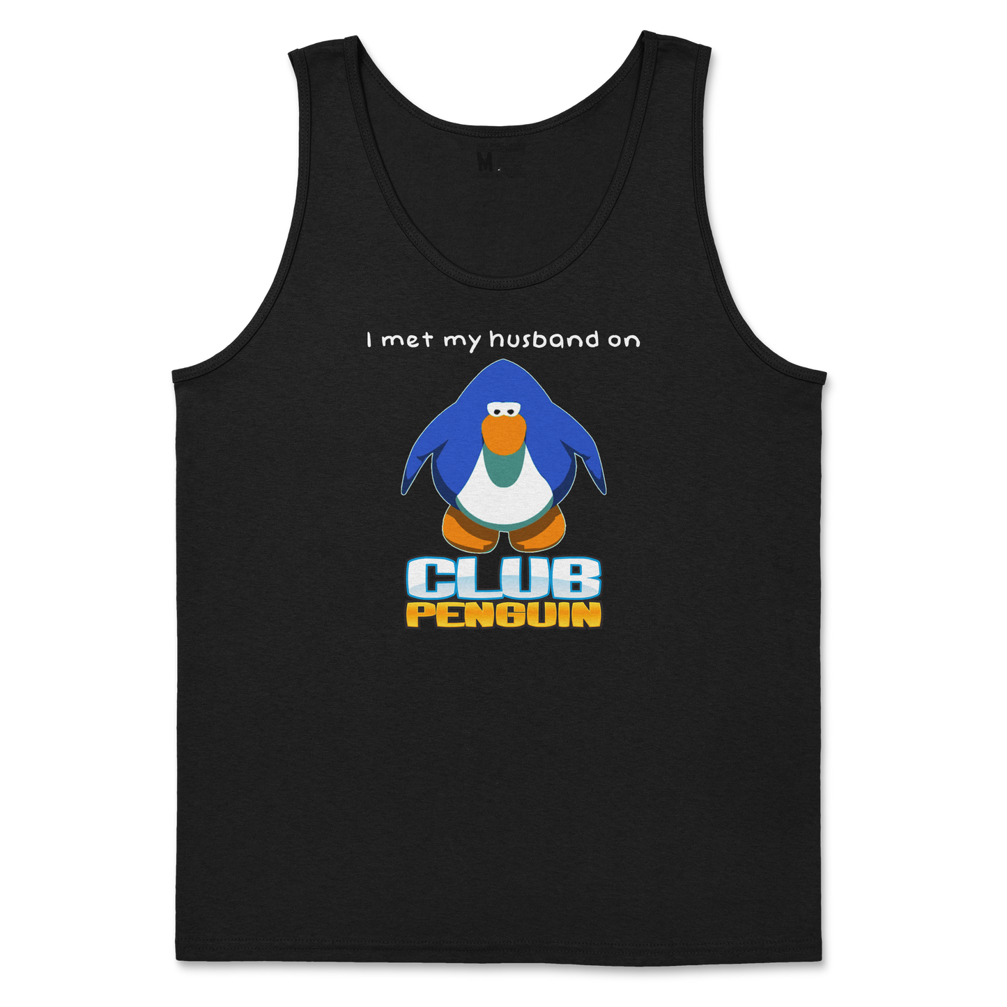 Gildan SoftStyle Tank Top Club Penguin Husband  in Black