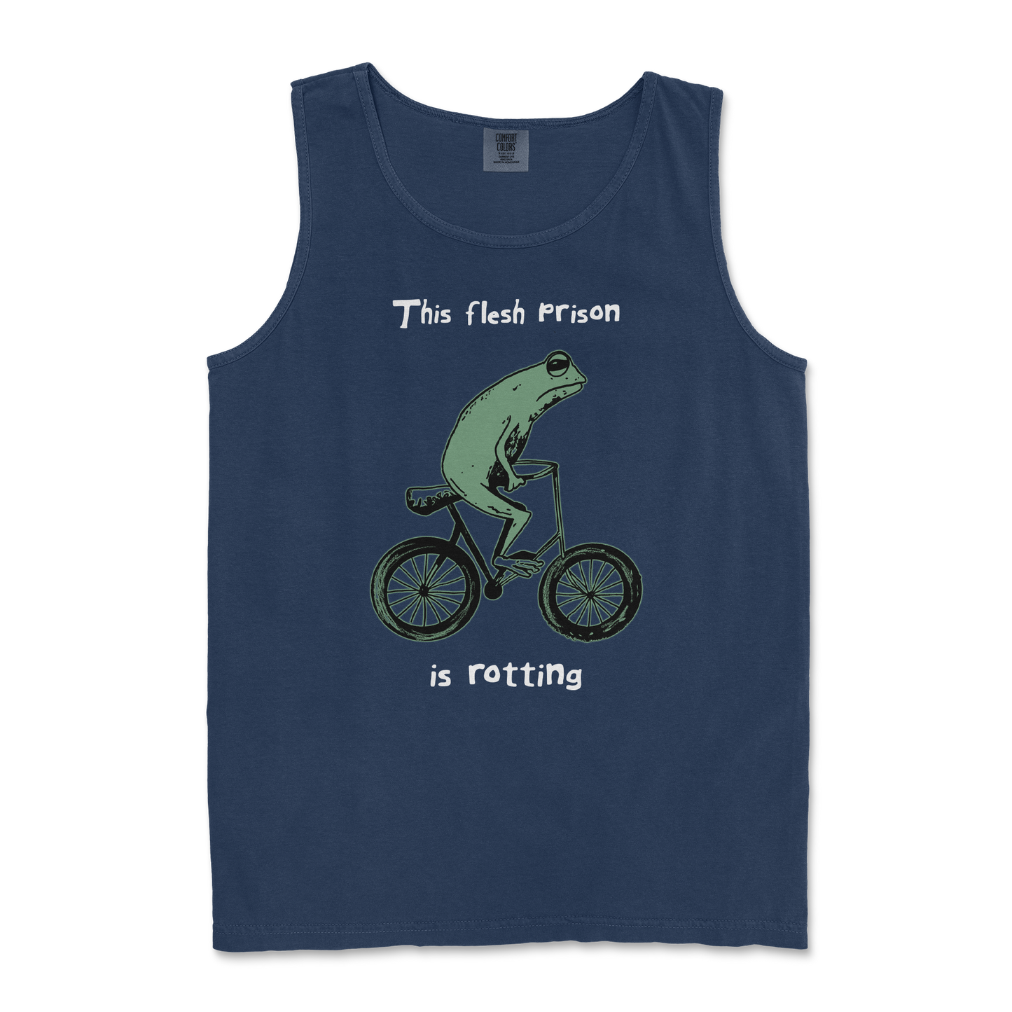 Comfort Colors Tank Top Flesh Prison in True-Navy