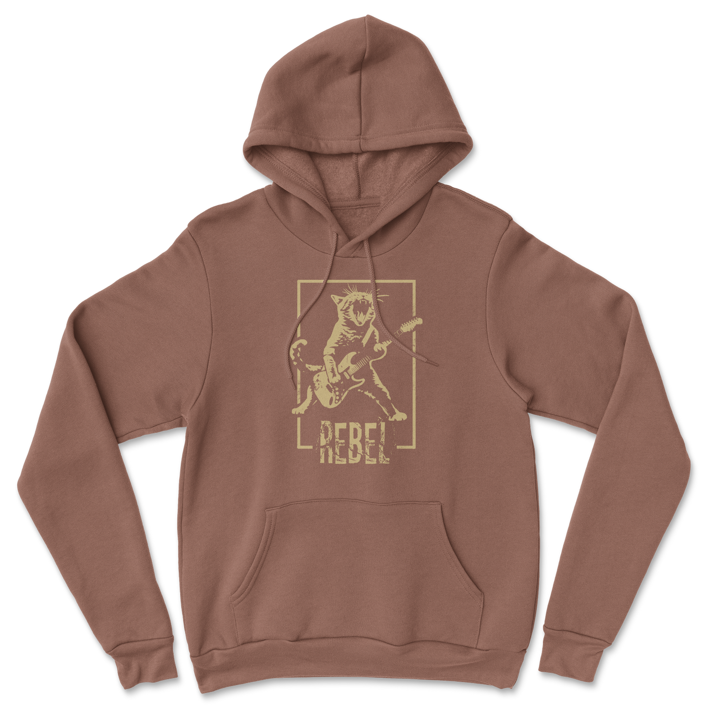 Heavy Blend Hoodie Rebel Kitty in Cocoa