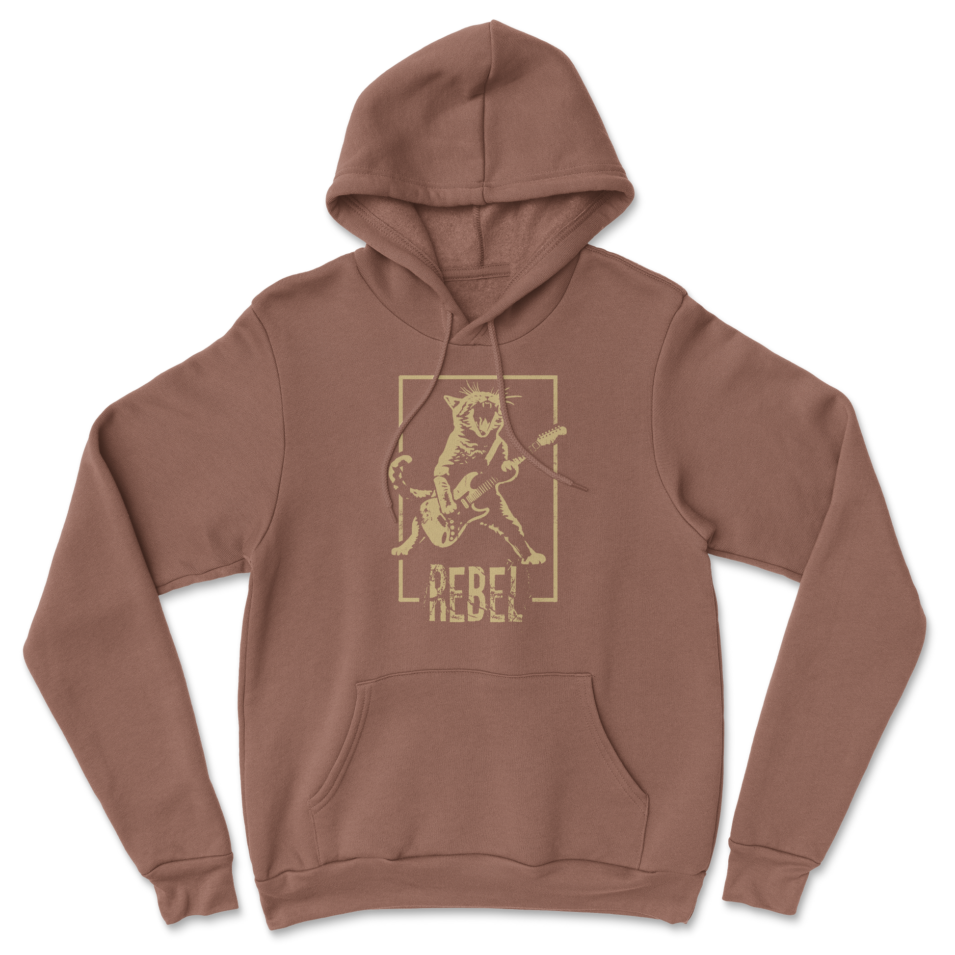 Heavy Blend Hoodie Rebel Kitty in Cocoa