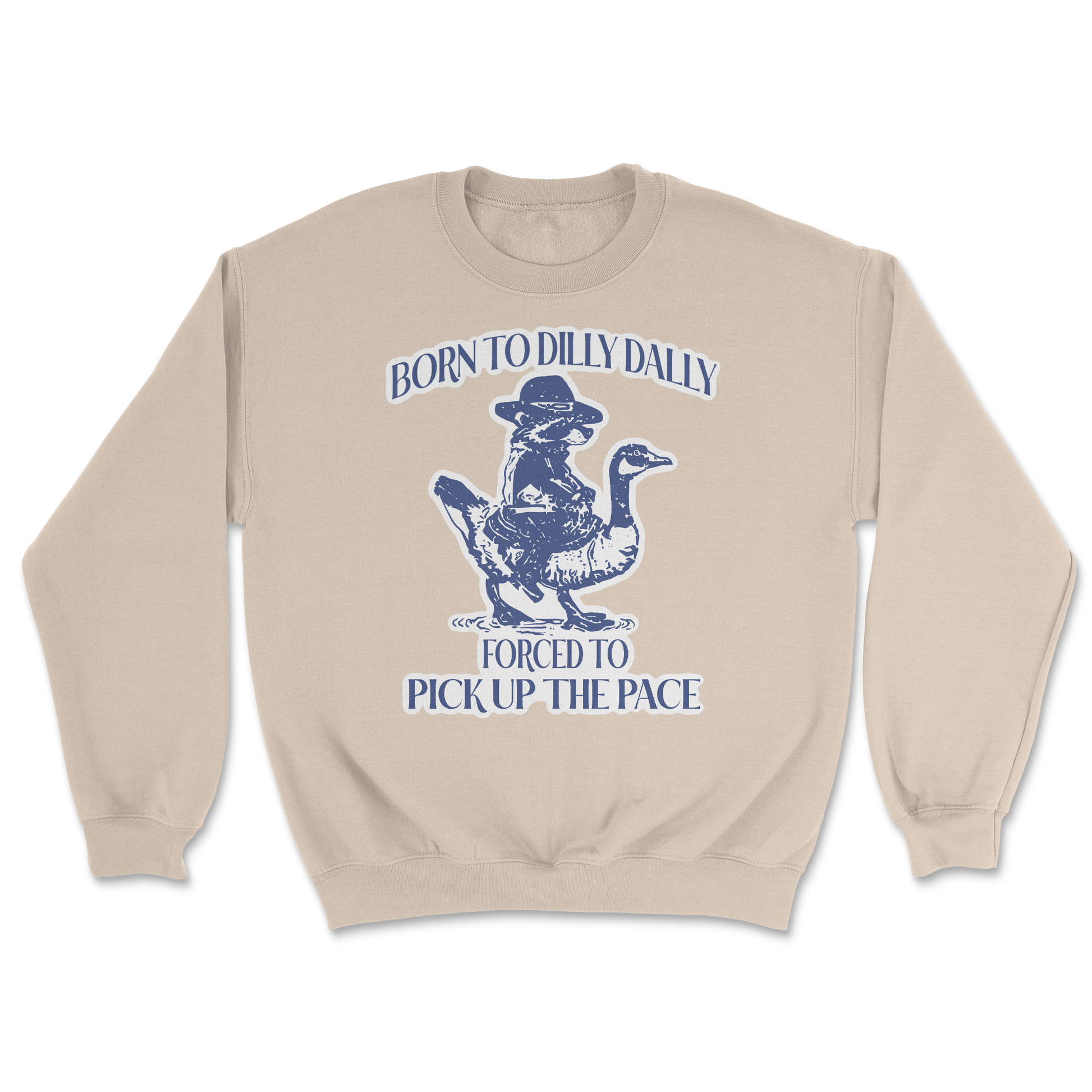Heavy Blend Crew Neck Dilly Dally  in Sand