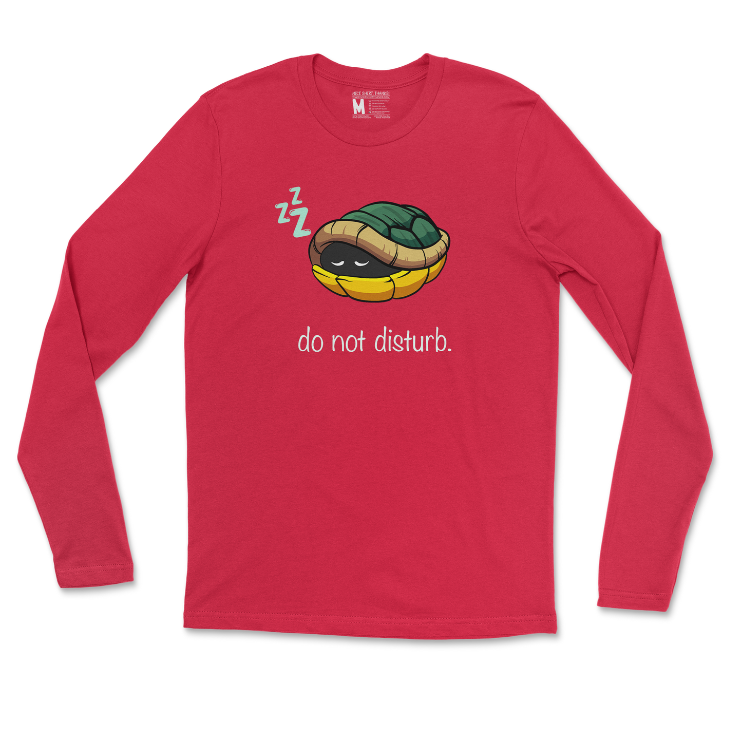 Gildan SoftStyle Long Sleeve Sleepin Turtle in Red