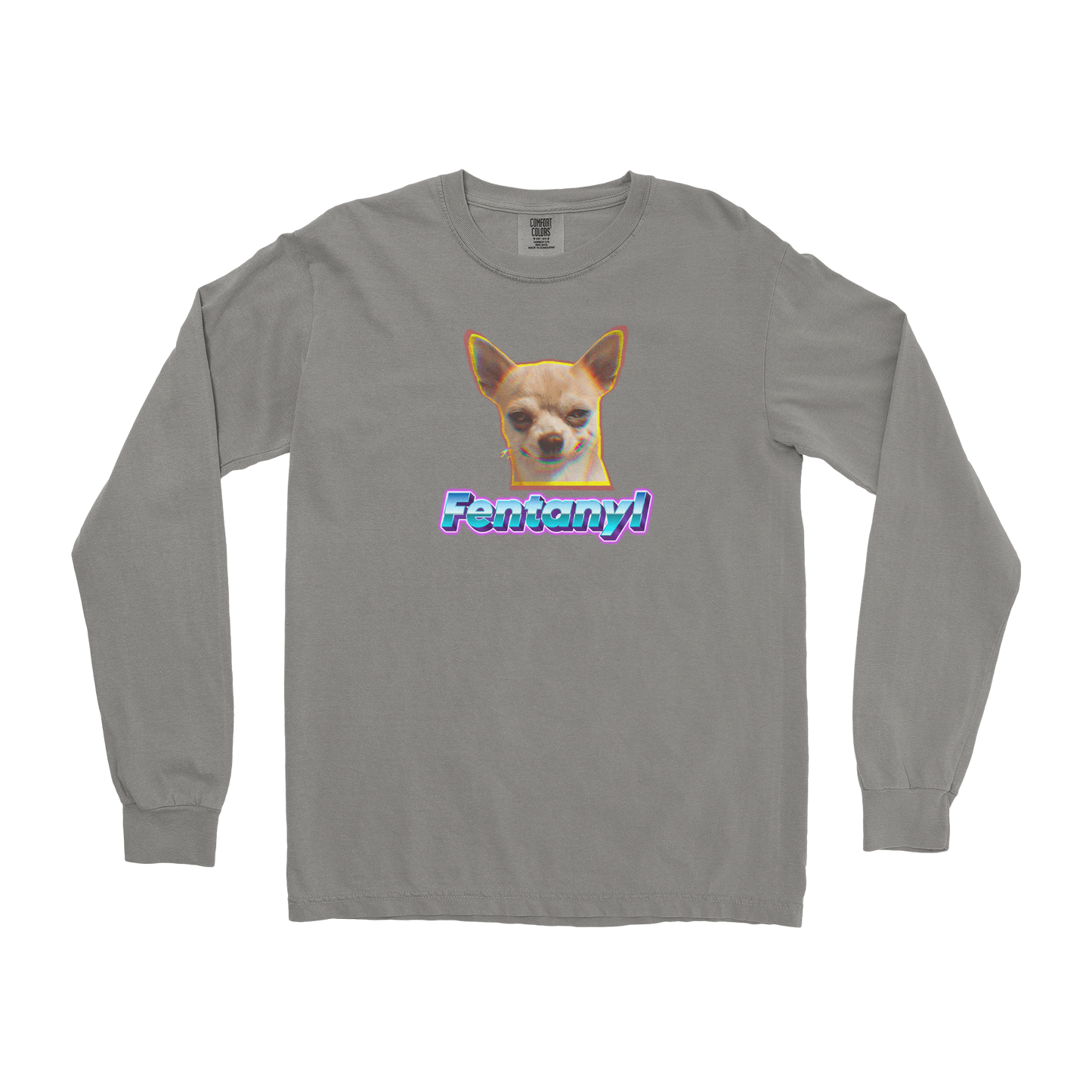 Comfort Colors Long Sleeve Fent in Grey