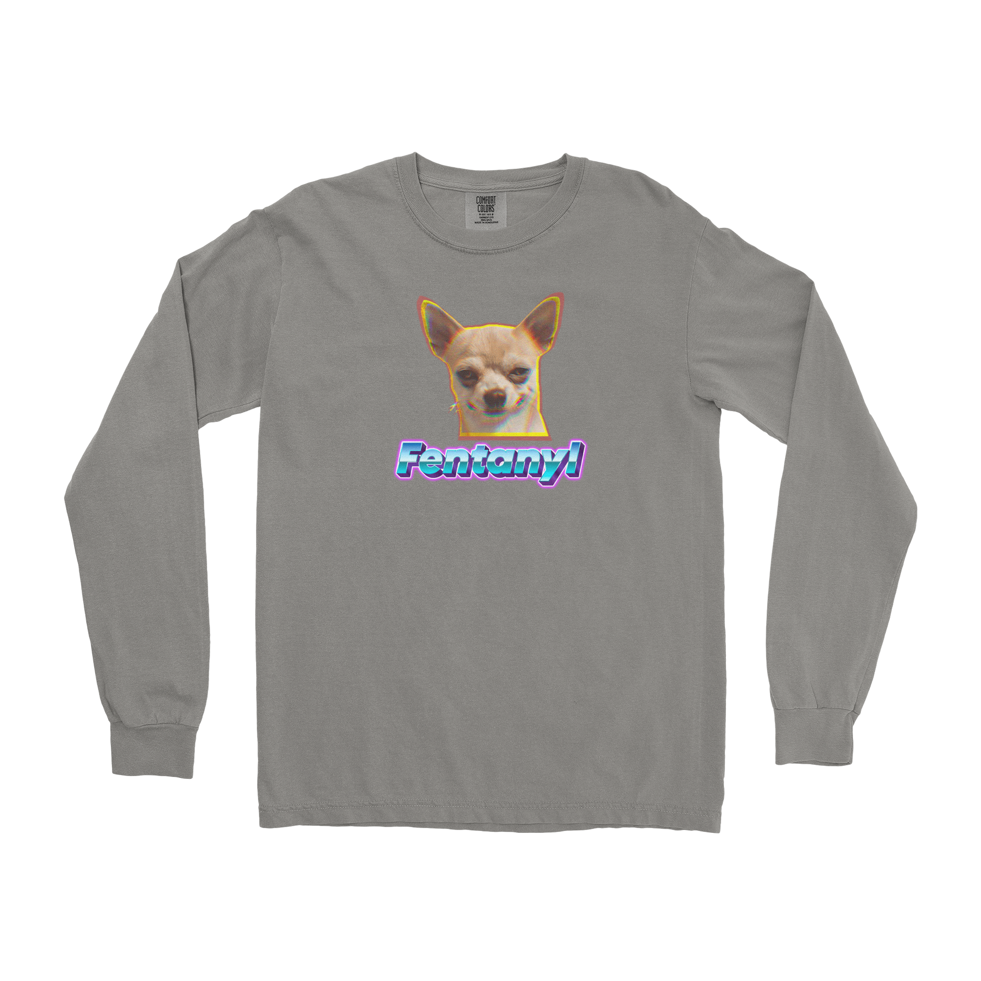 Comfort Colors Long Sleeve Fent in Grey