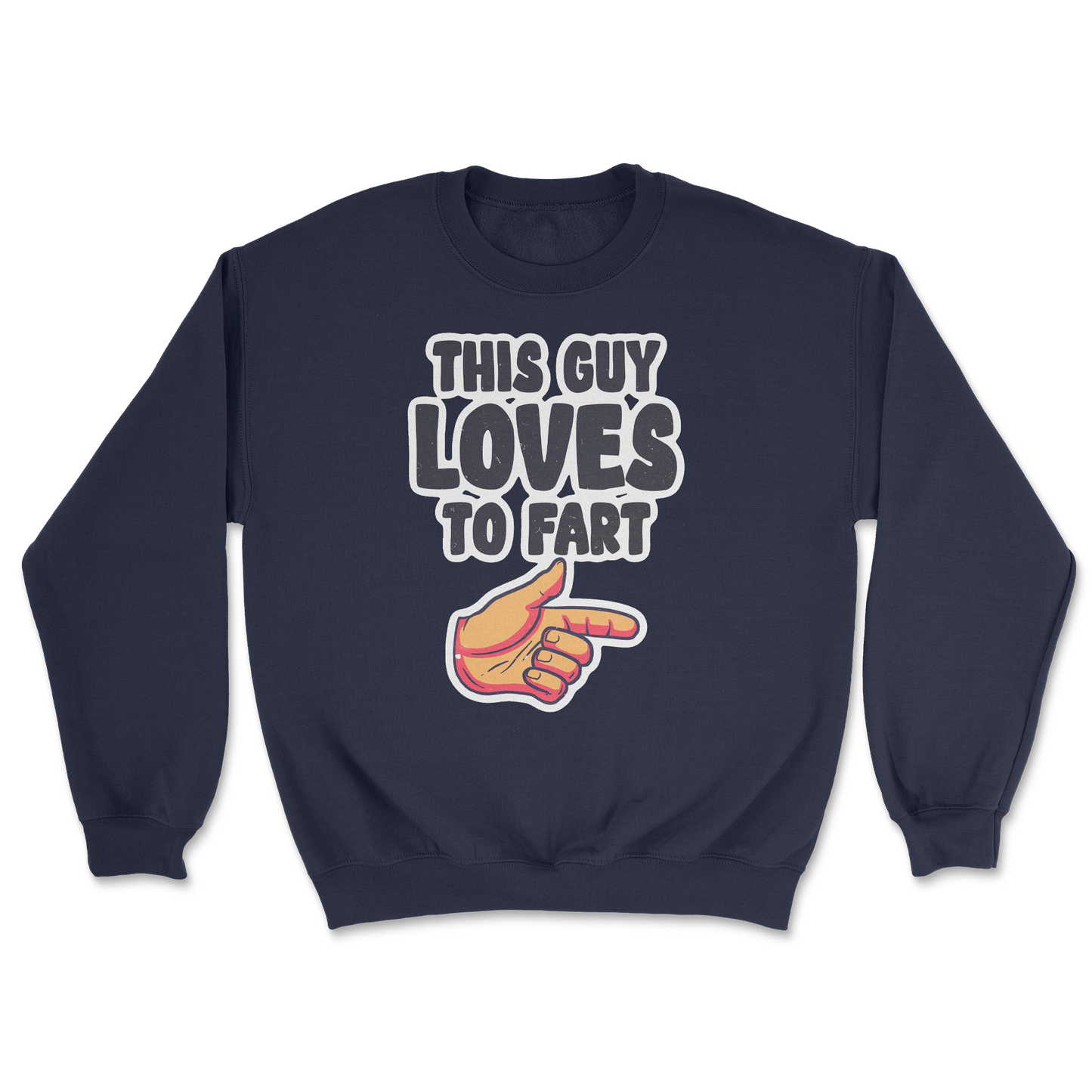 The Nice Shirt Crew Neck Who Farted in Navy