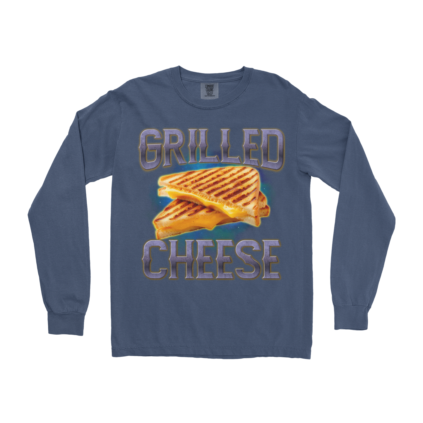 Comfort Colors Long Sleeve Grilled Cheese in Midnight