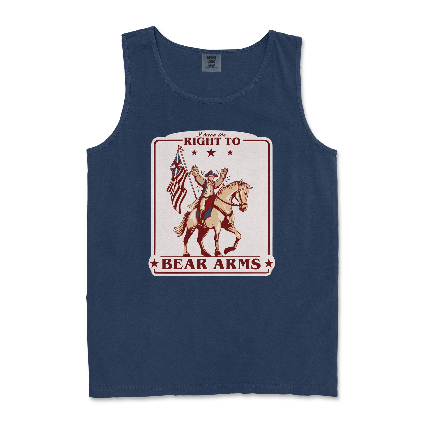 Comfort Colors Tank Top Right to Bear Arms in True Navy