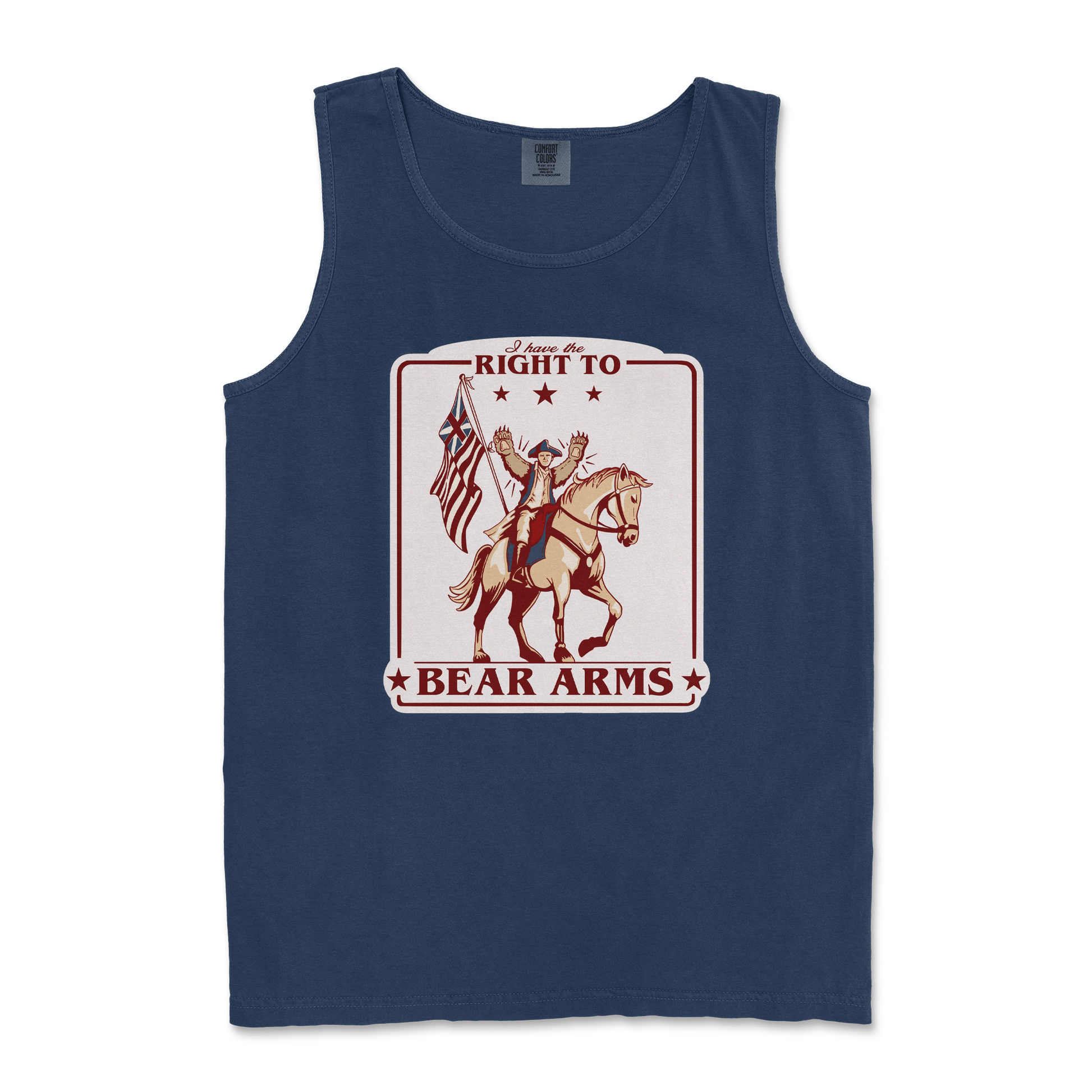 Comfort Colors Tank Top Right to Bear Arms in True Navy