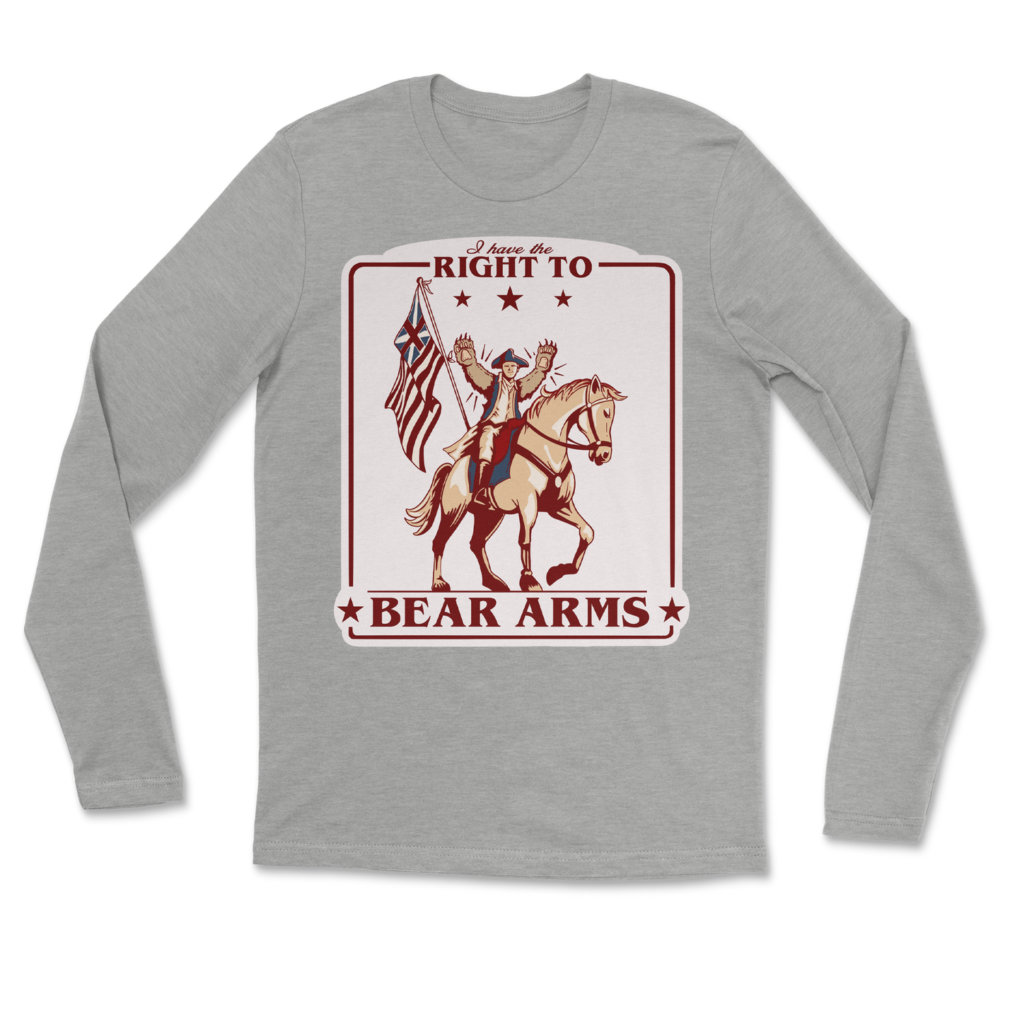 Heavy Blend Long Sleeve Right to Bear Arms in Grey Heather