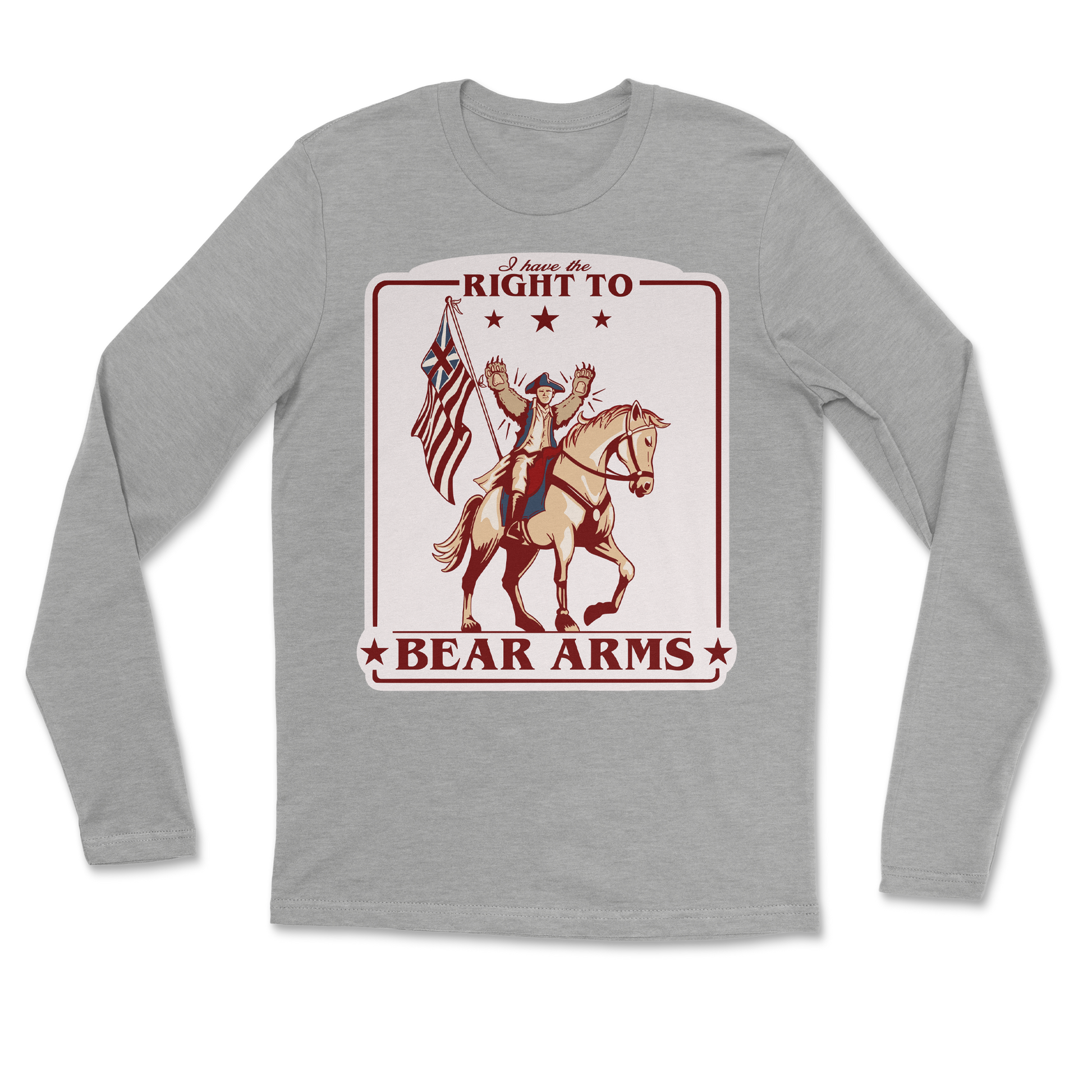Heavy Blend Long Sleeve Right to Bear Arms in Grey Heather