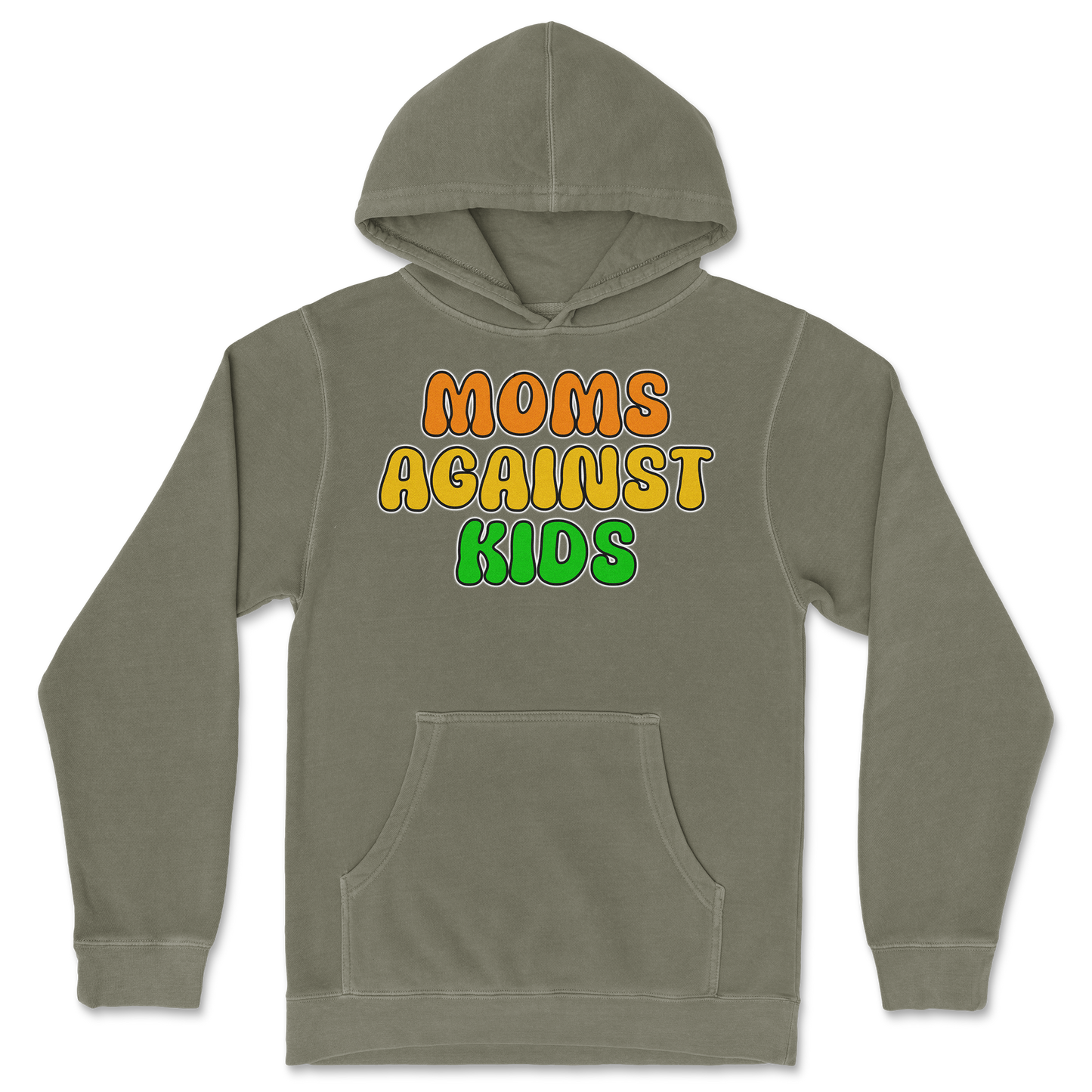 Independent Clothing Co. Hoodie Moms Agianst Kids in Olive