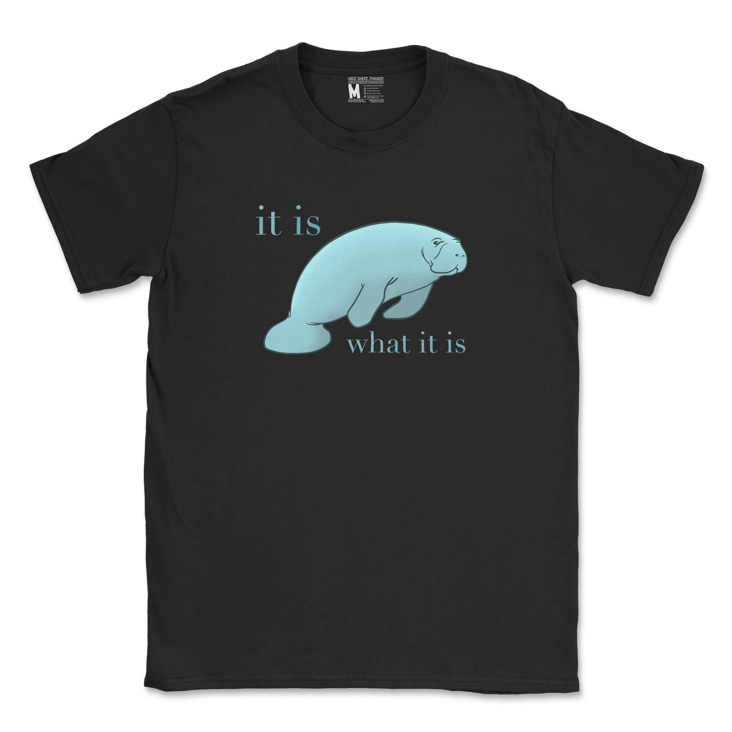 Gildan SoftStyle T-Shirt Manatee in Black