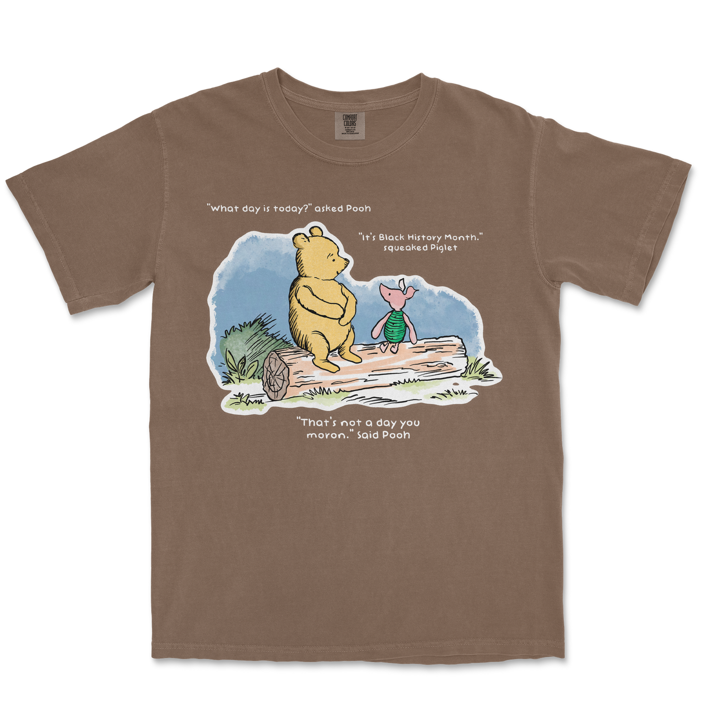 Comfort Colors T-Shirt Winnie the Pooh in Espresso