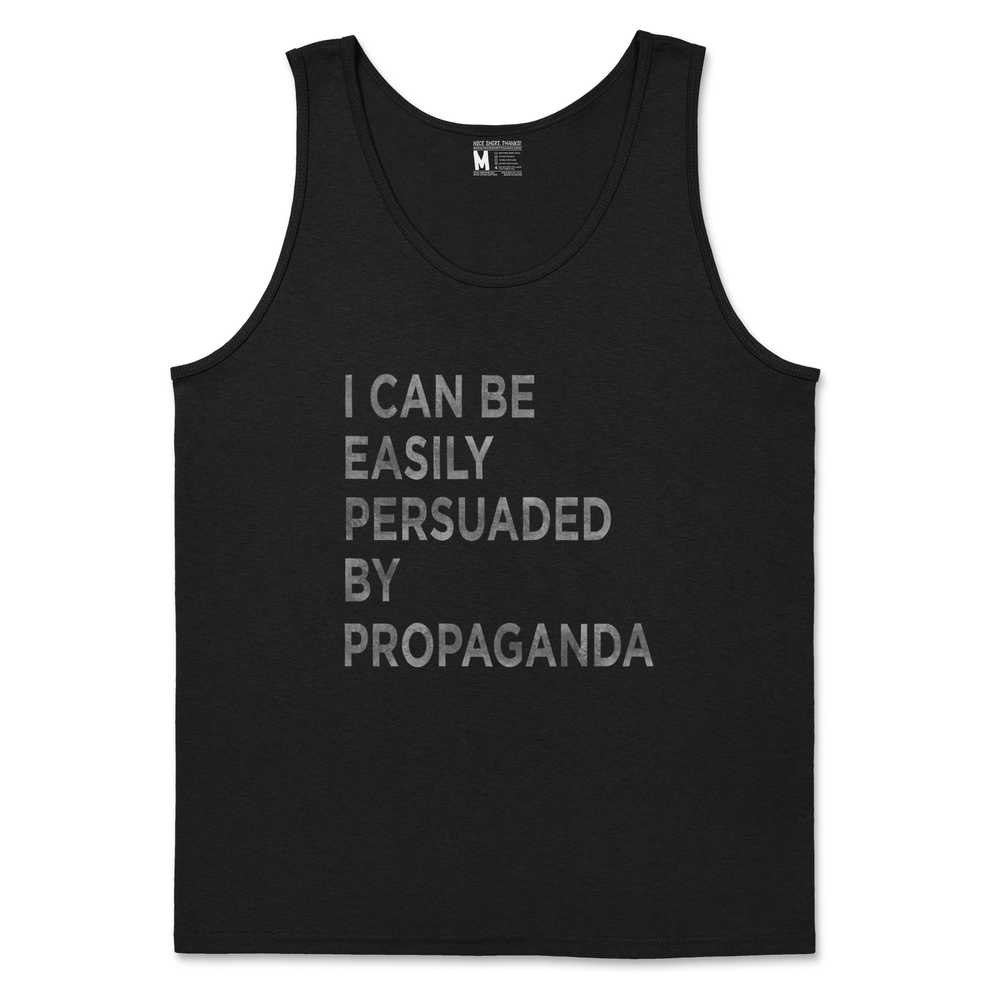 Gildan SoftStyle Tank Top Propaganda in Black