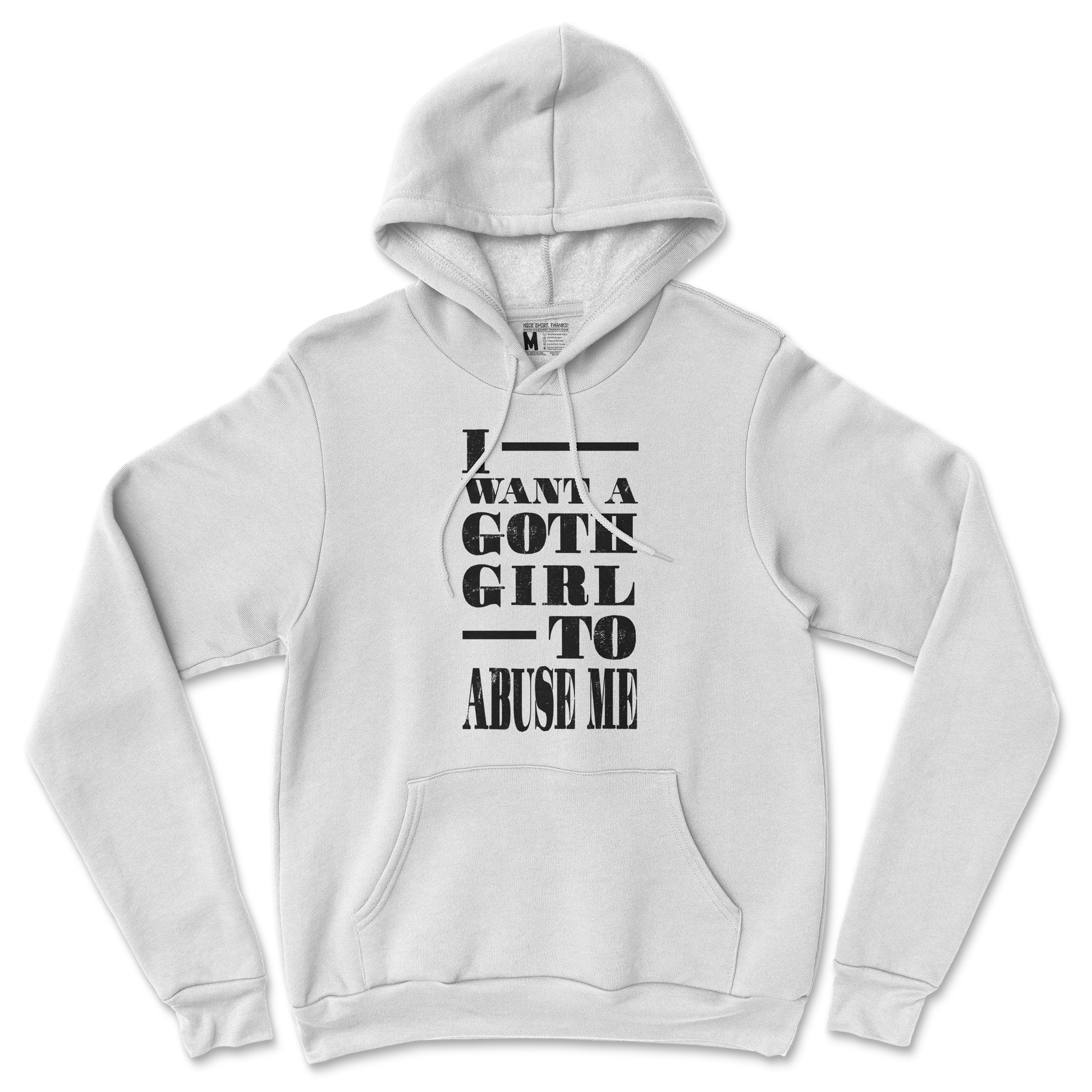 Gildan SoftStyle Hoodie I Want A Goth GF in White