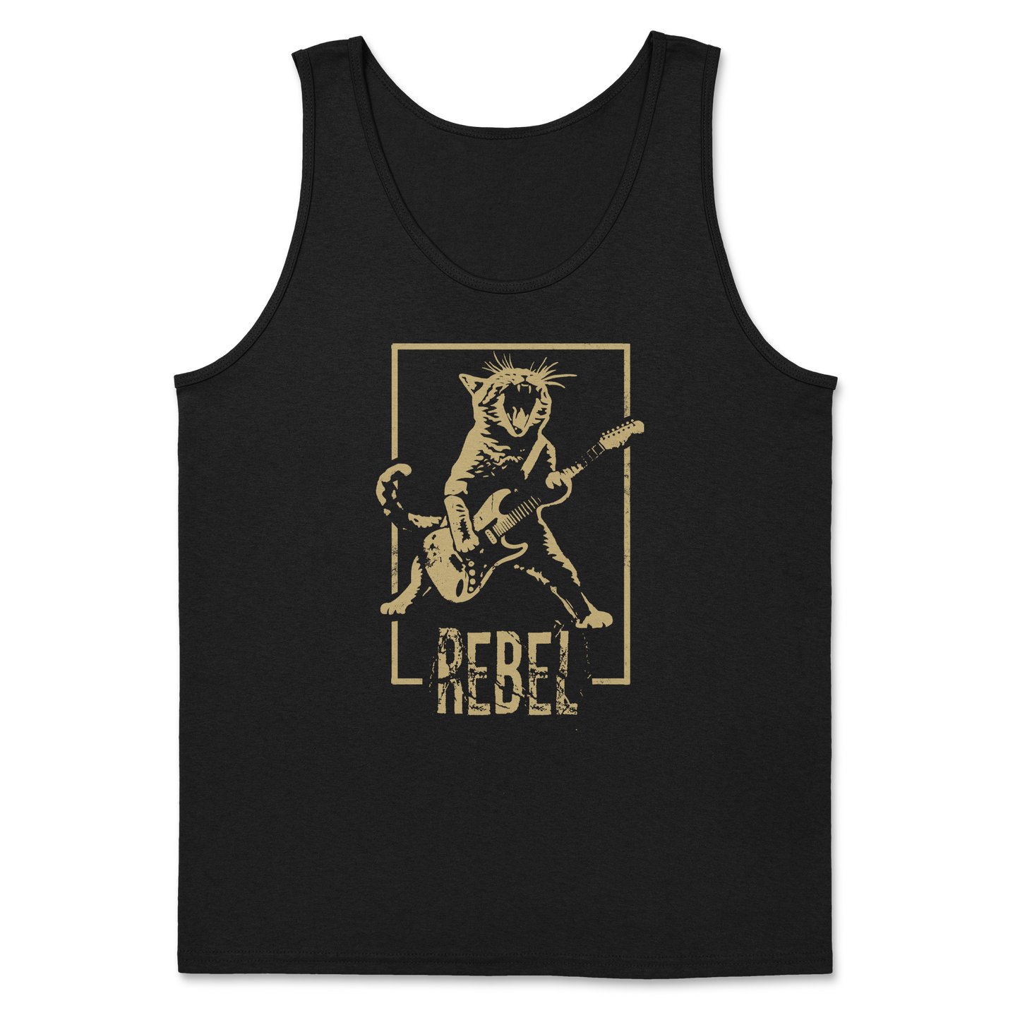 Heavy Blend Tank Top Rebel Kitty in Black