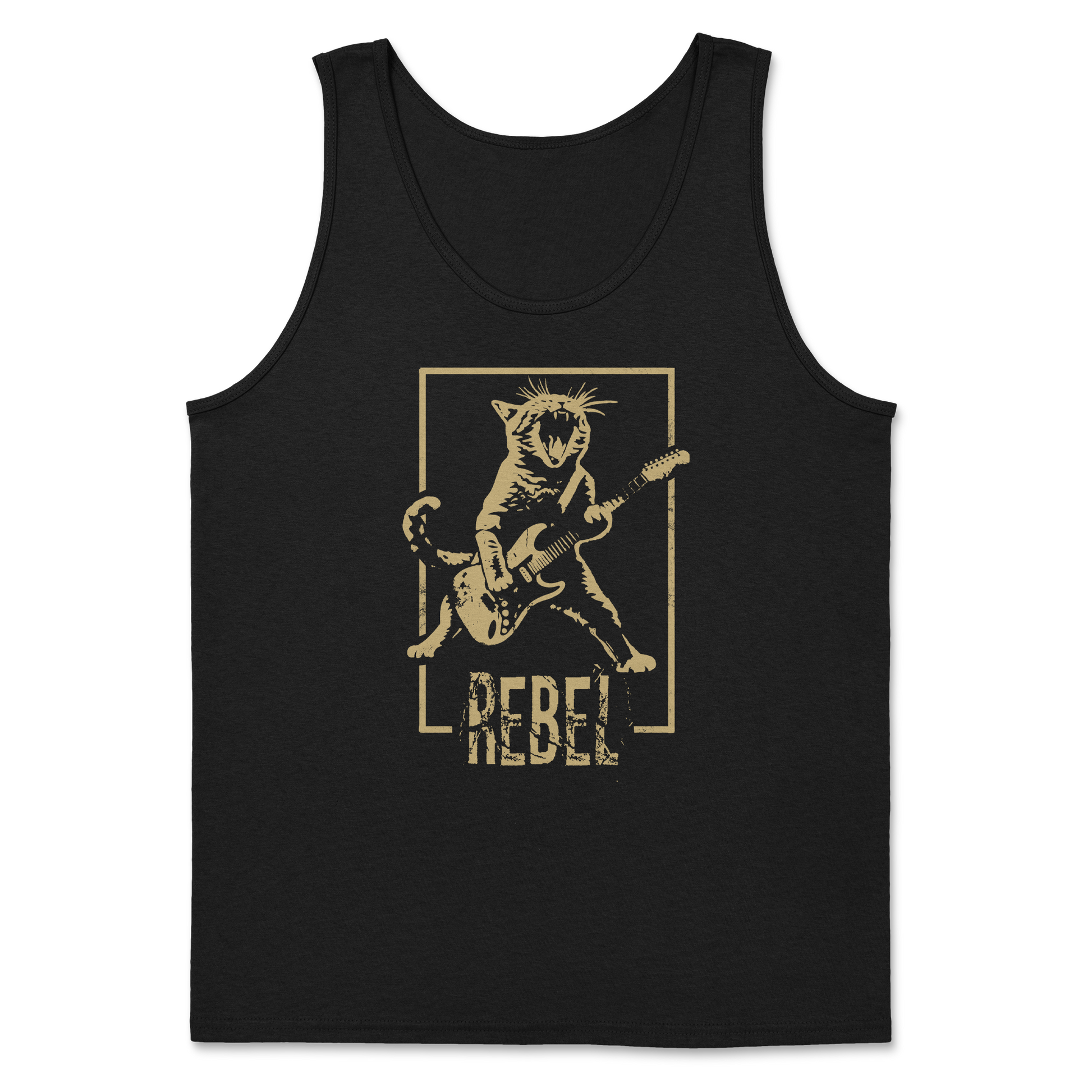 Heavy Blend Tank Top Rebel Kitty in Black