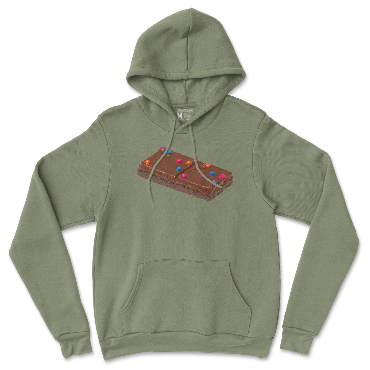 Gildan SoftStyle Hoodie Mmmmm Yummmm in Military Green