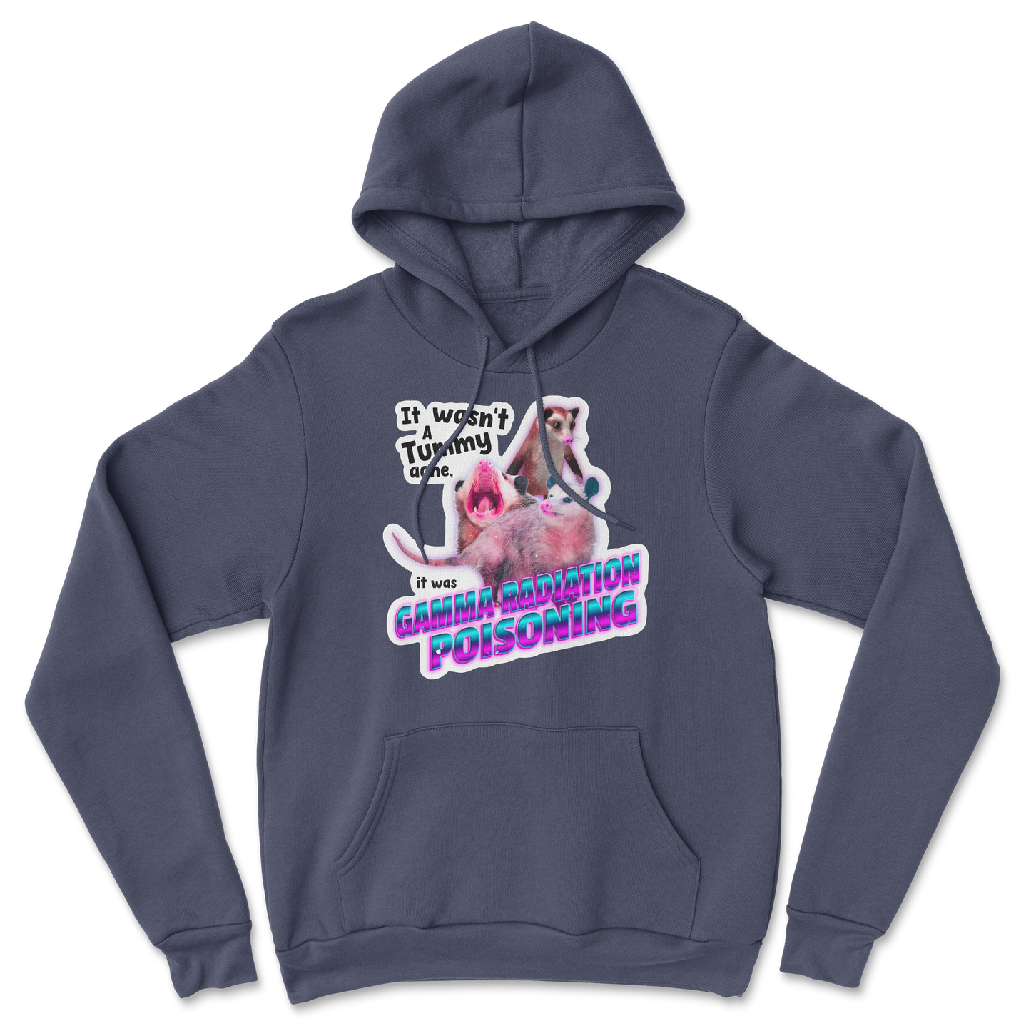 The Nice Shirt Hoodie Possum Radiation in Navy